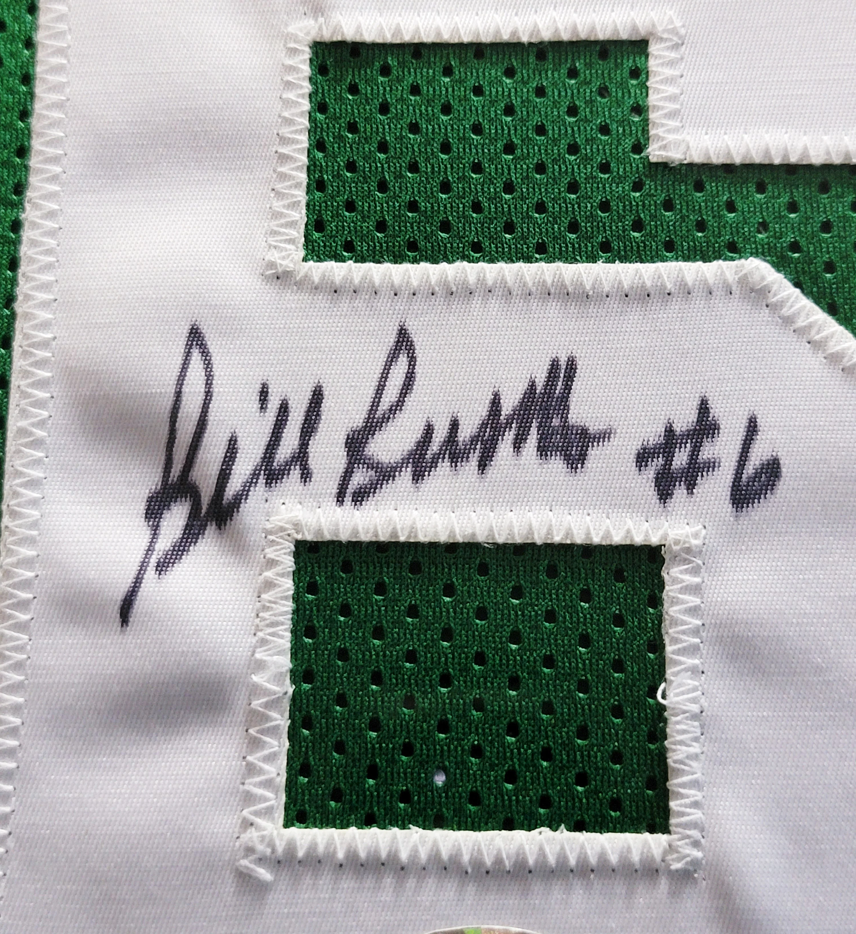 Boston Celtics Bill Russell Autographed Framed Green Jersey JSA Stock #206951 - Image 3