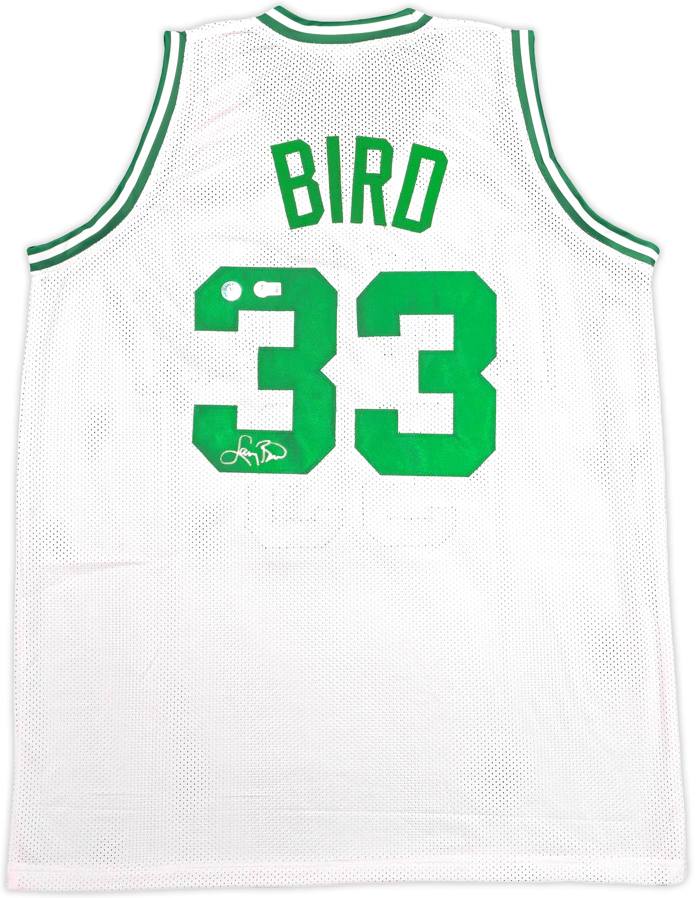 Boston Celtics Larry Bird Autographed White Jersey Beckett BAS Witness Stock #236681 - Image 2