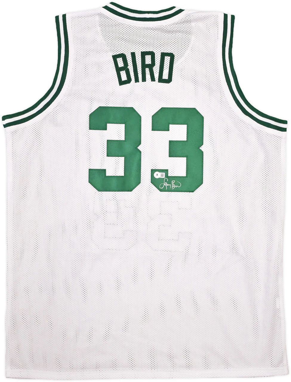 Boston Celtics Larry Bird Autographed White Jersey Beckett BAS Witness Stock #239864 - Image 2