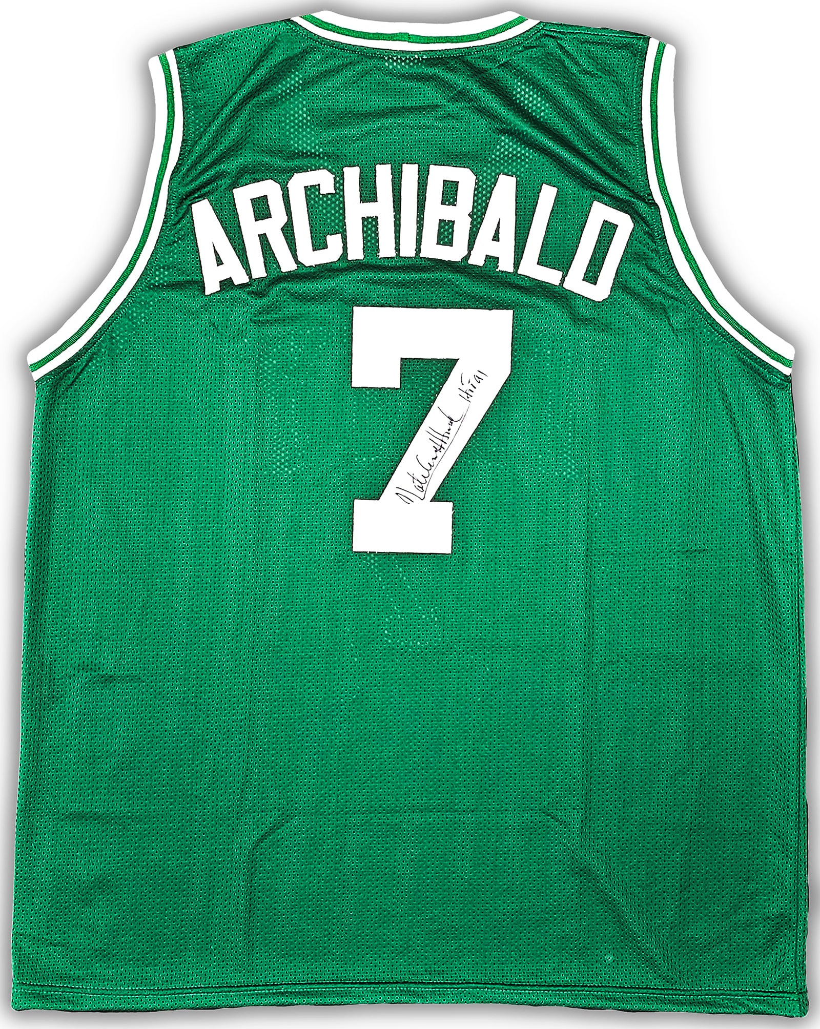 Boston Celtics Nate "Tiny" Archibald Autographed Green Jersey "HOF 91" JSA Stock #215715 - Image 2