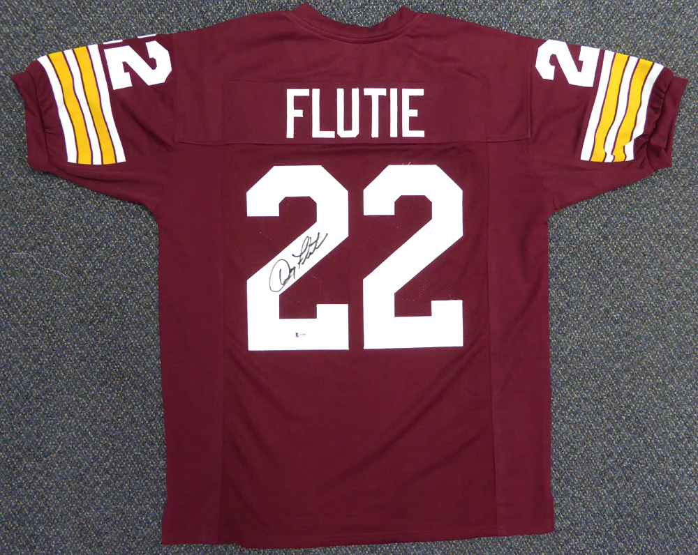 Boston College Eagles Doug Flutie Autographed Red Jersey Beckett BAS Stock #119725 - Image 2