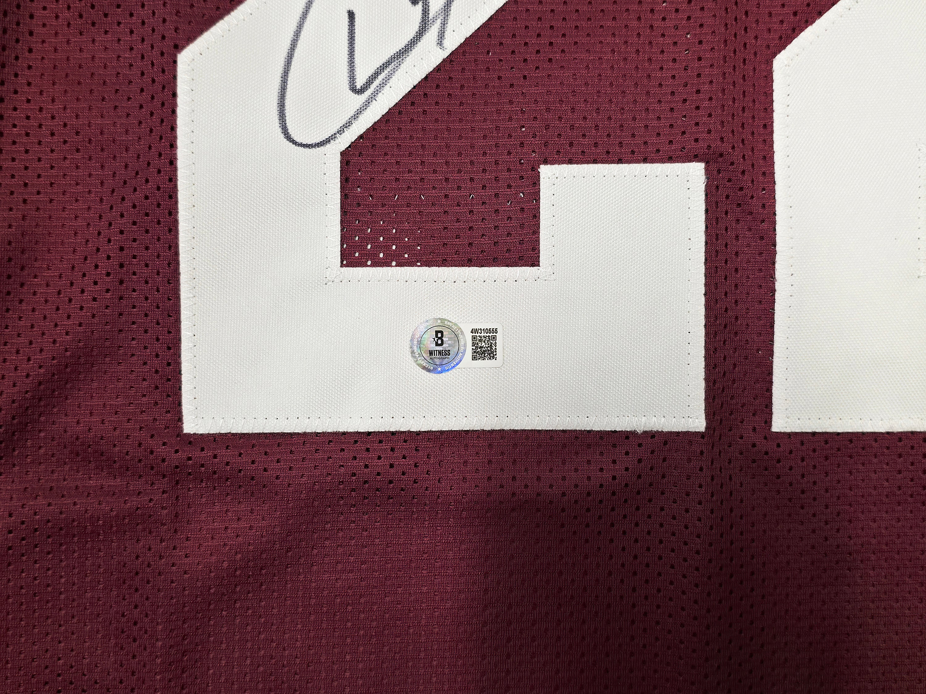 Boston College Eagles Doug Flutie Autographed Red Jersey Beckett BAS Witness Stock #260077 - Image 4