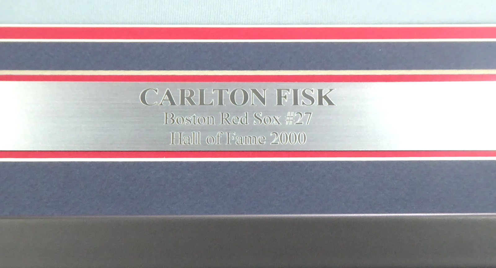 Boston Red Sox Carlton Fisk Autographed Framed Gray Jersey Beckett BAS Stock #177846 - Image 5