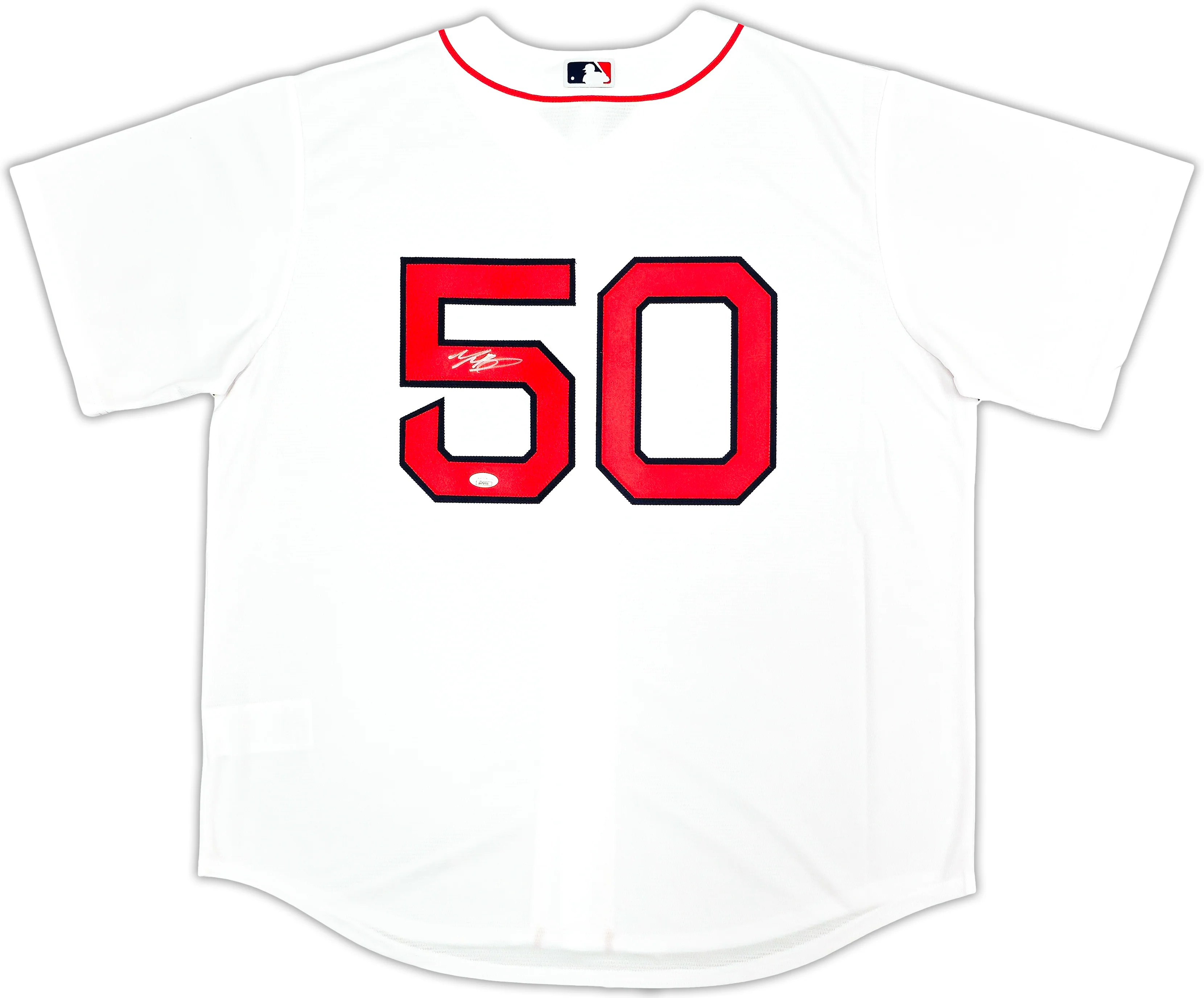 Boston Red Sox Mookie Betts Autographed White Nike Jersey Size XL JSA Stock #221365 - Image 2