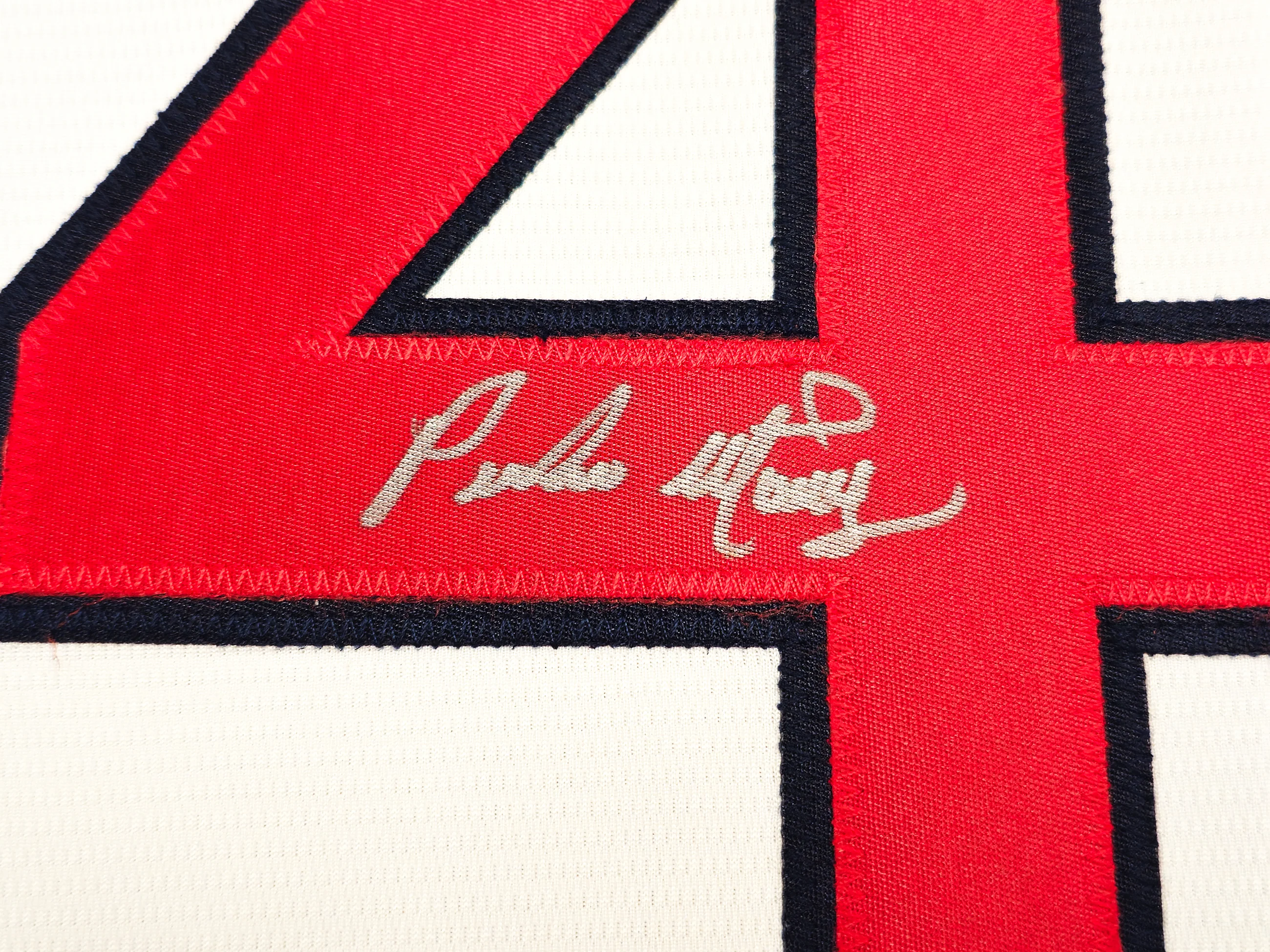 Boston Red Sox Pedro Martinez Autographed White Nike Jersey Size XL Beckett BAS Witness Stock #236167 - Image 4