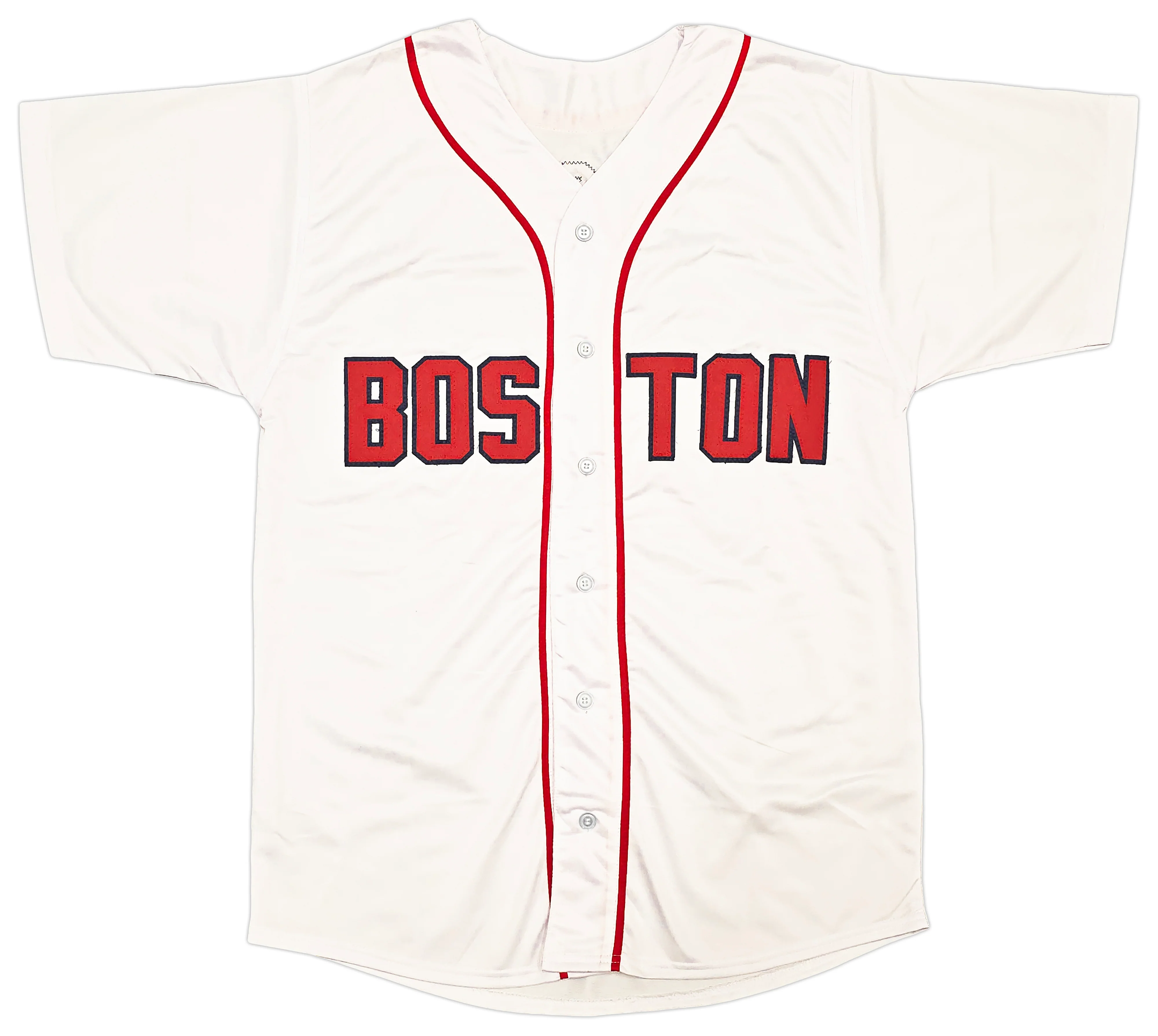 Boston Red Sox Wade Boggs Autographed White Jersey Beckett BAS Witness Stock #257836 - Image 5
