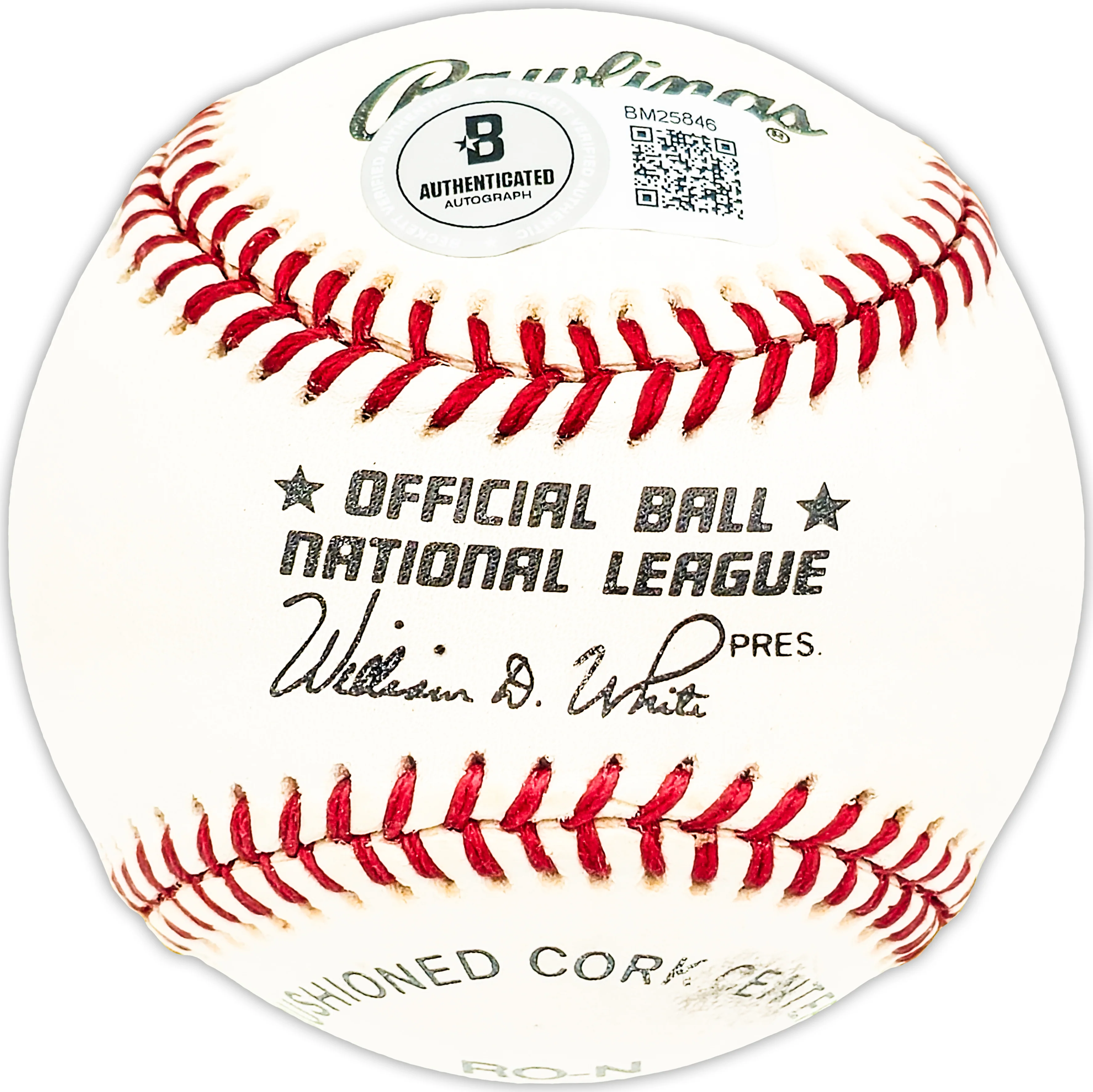 Boyd Bartley Autographed Official NL Baseball Brooklyn Dodgers Beckett BAS QR #BM25846 - Image 2