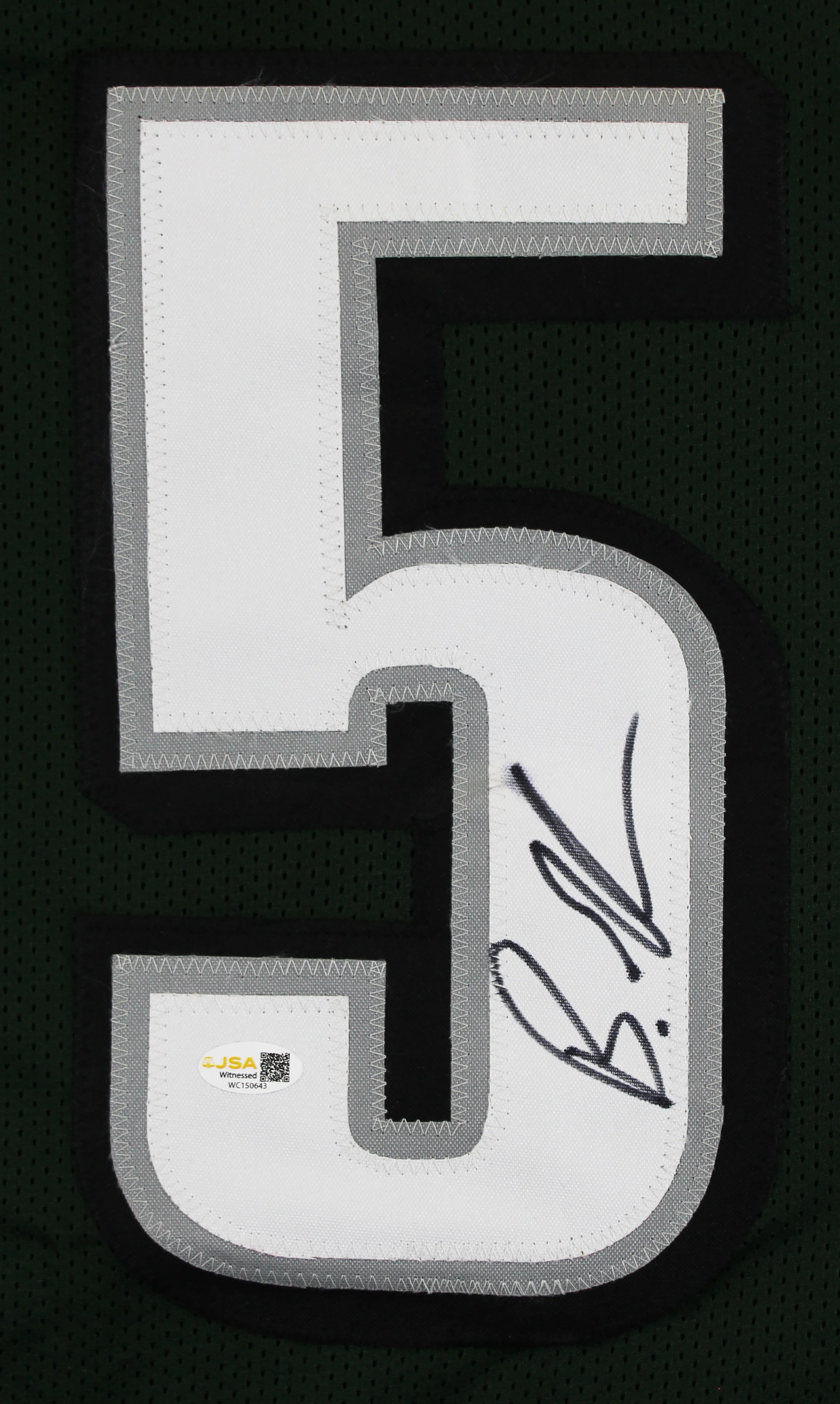 Brandon Graham Authentic Signed Green Pro Style Jersey JSA Witness #WC150643 - Image 3