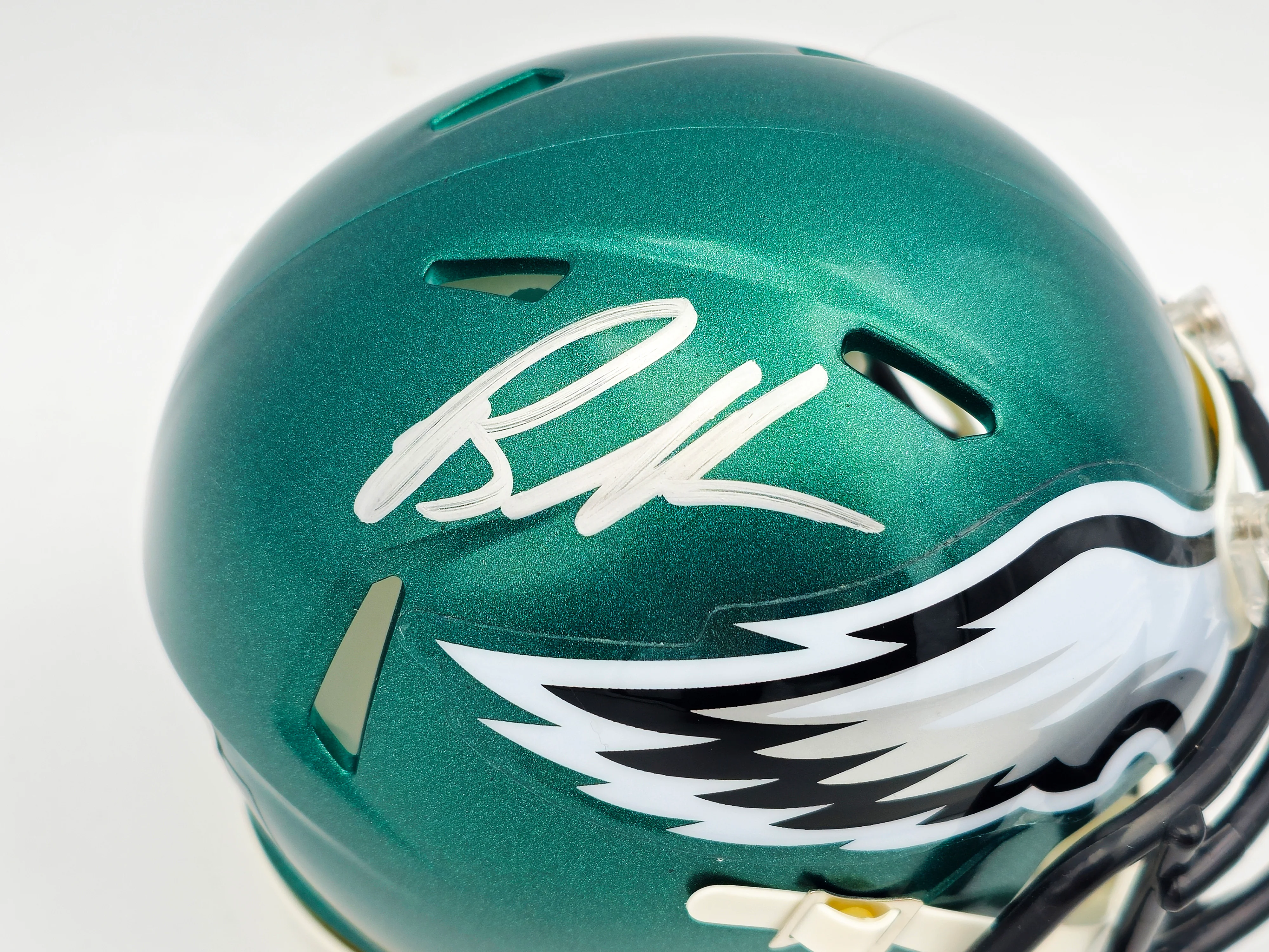 Brandon Graham Autographed Philadelphia Eagles Green Speed Mini Helmet Beckett BAS Witness Stock #238570 - Image 2