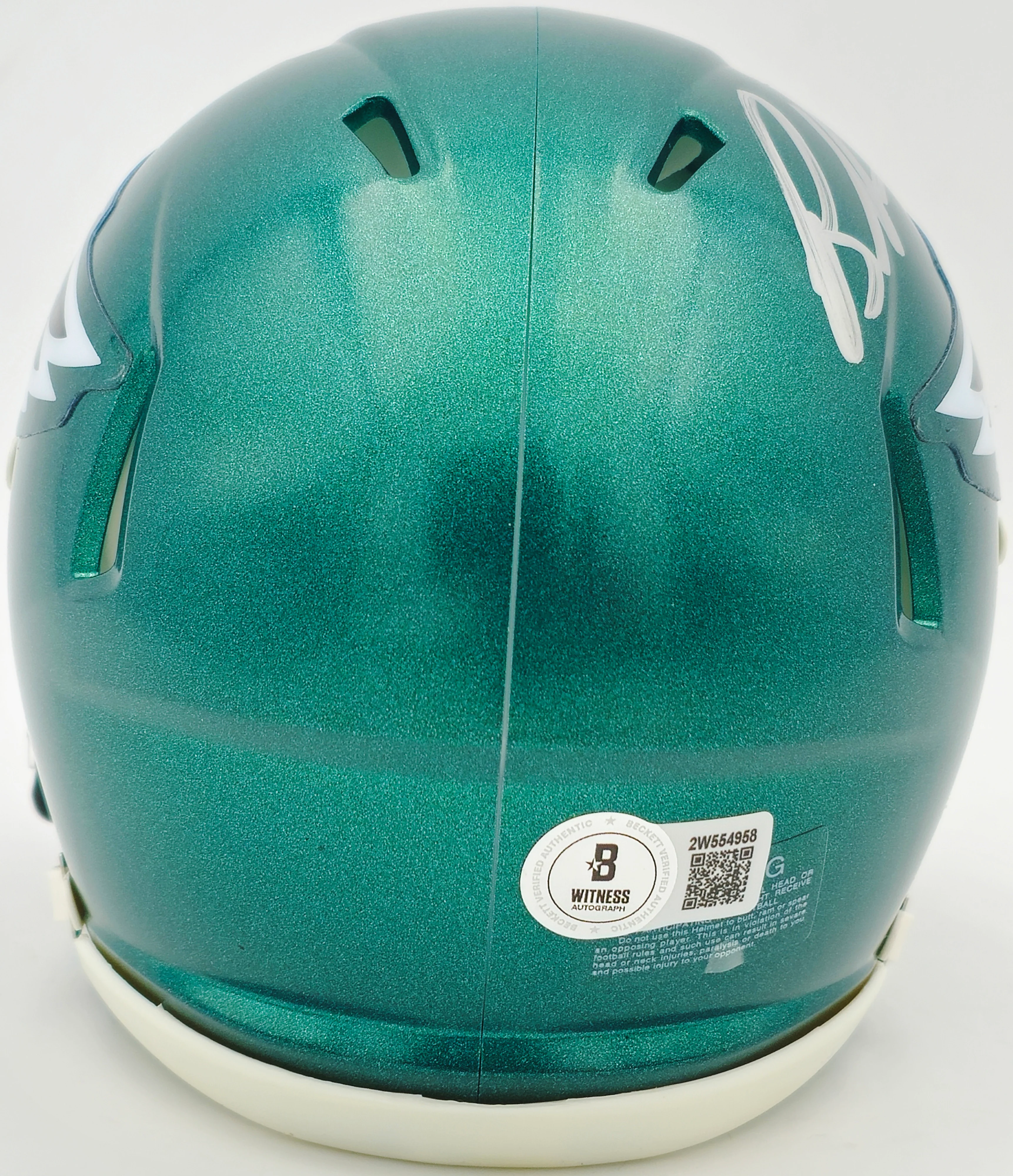 Brandon Graham Autographed Philadelphia Eagles Green Speed Mini Helmet Beckett BAS Witness Stock #238570 - Image 4