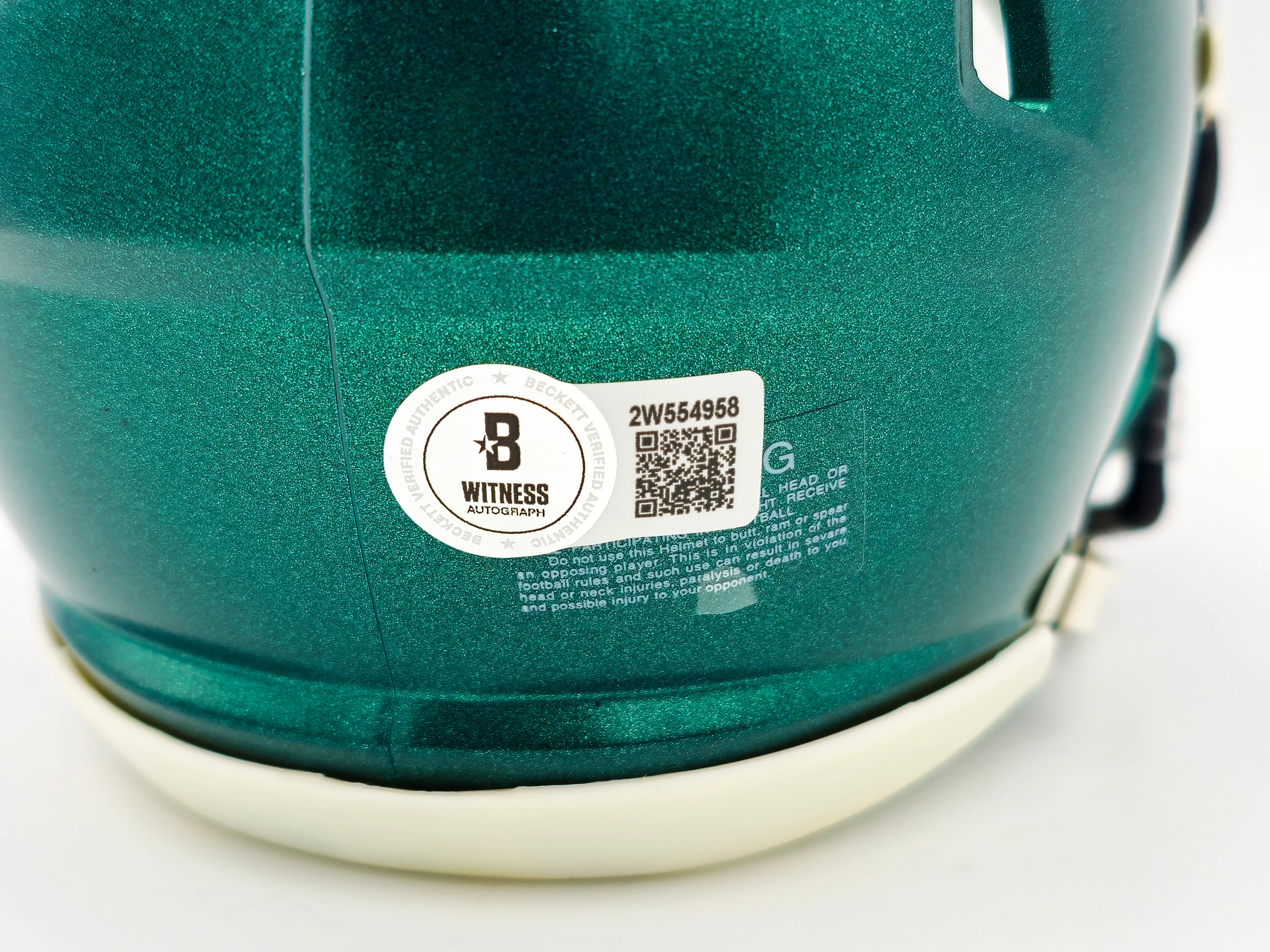 Brandon Graham Autographed Philadelphia Eagles Green Speed Mini Helmet Beckett BAS Witness Stock #238570 - Image 5