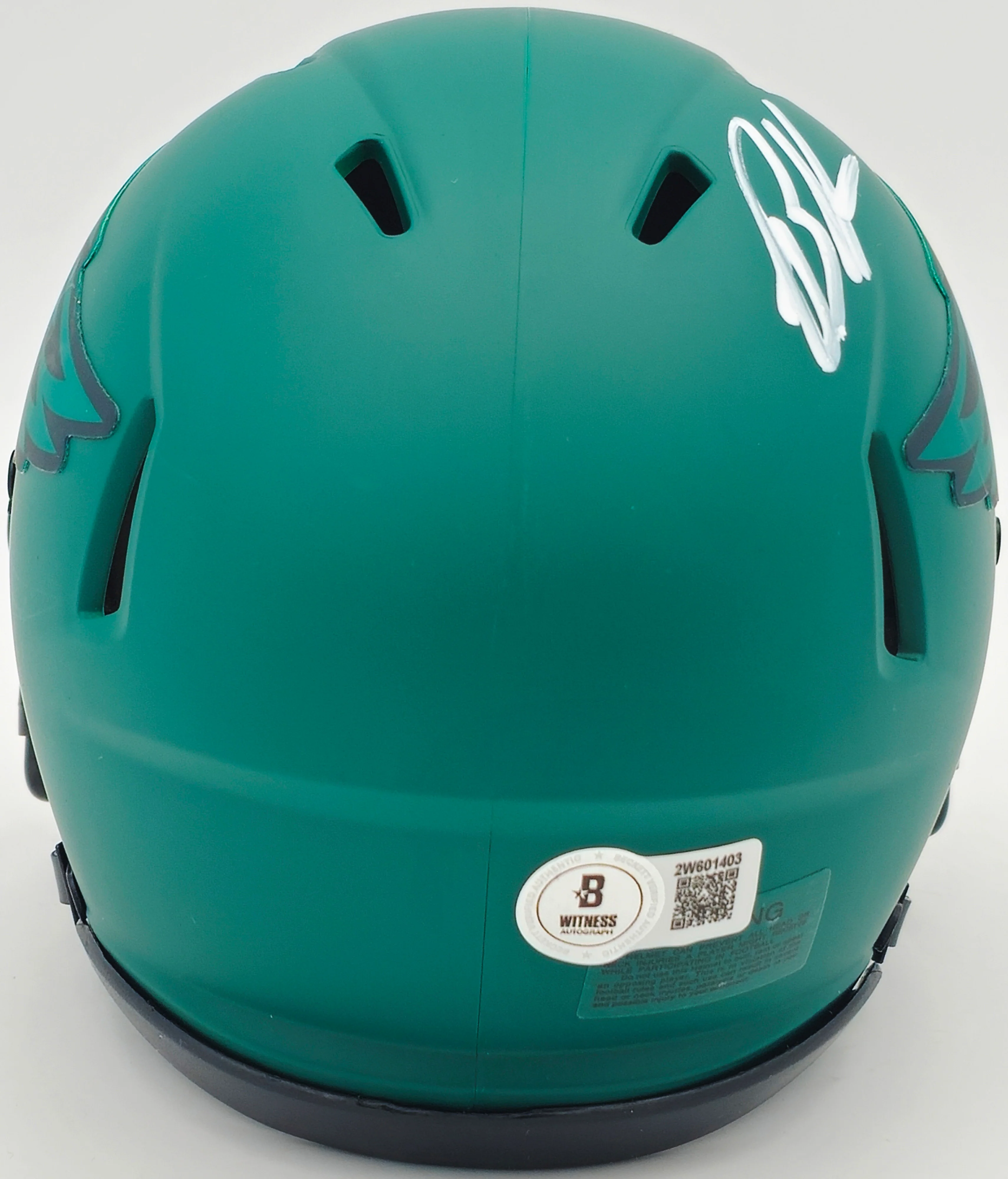 Brandon Graham Autographed Philadelphia Eagles Rave Green Speed Mini Helmet Beckett BAS Witness Stock #238571 - Image 4