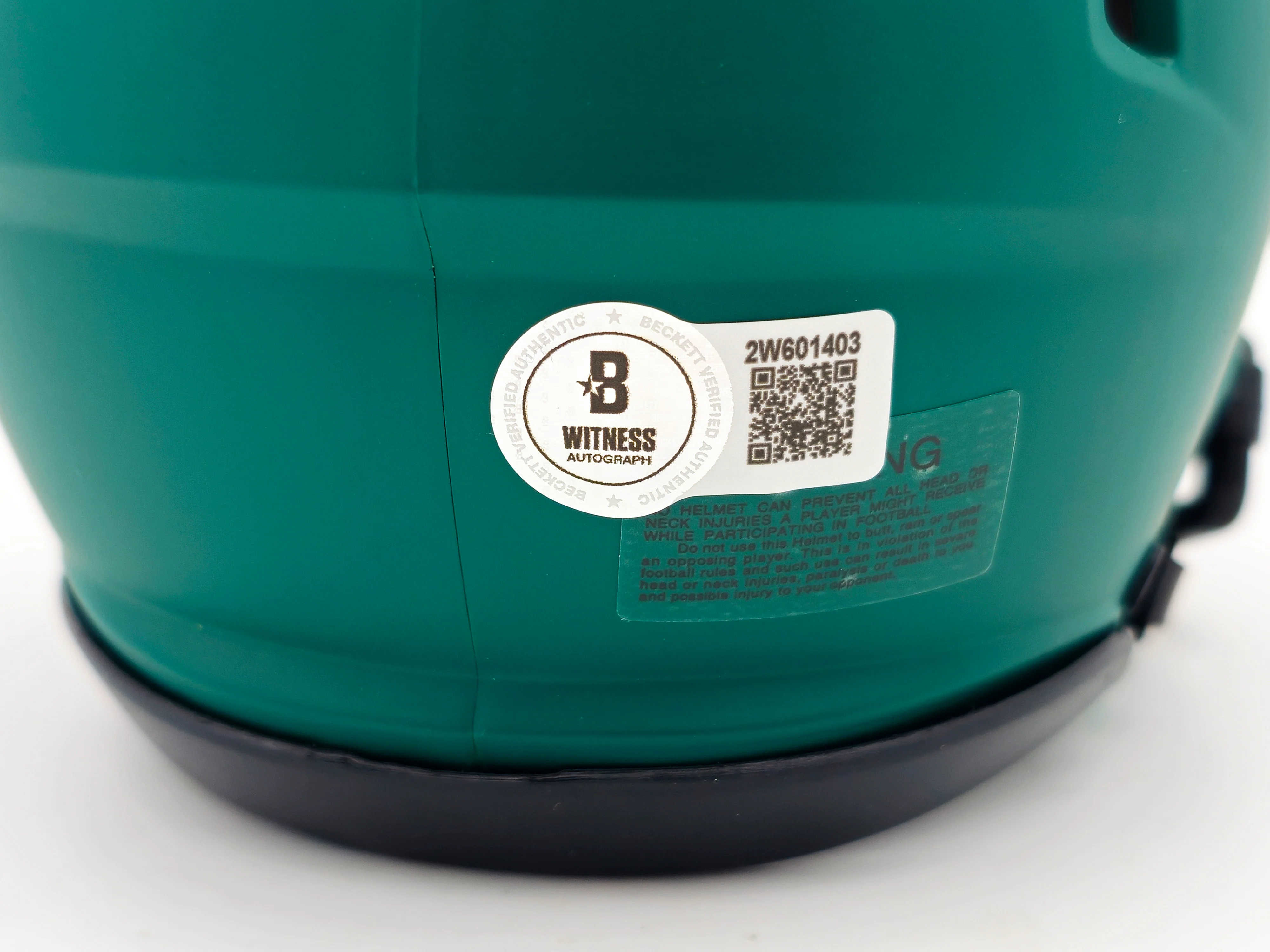 Brandon Graham Autographed Philadelphia Eagles Rave Green Speed Mini Helmet Beckett BAS Witness Stock #238571 - Image 5