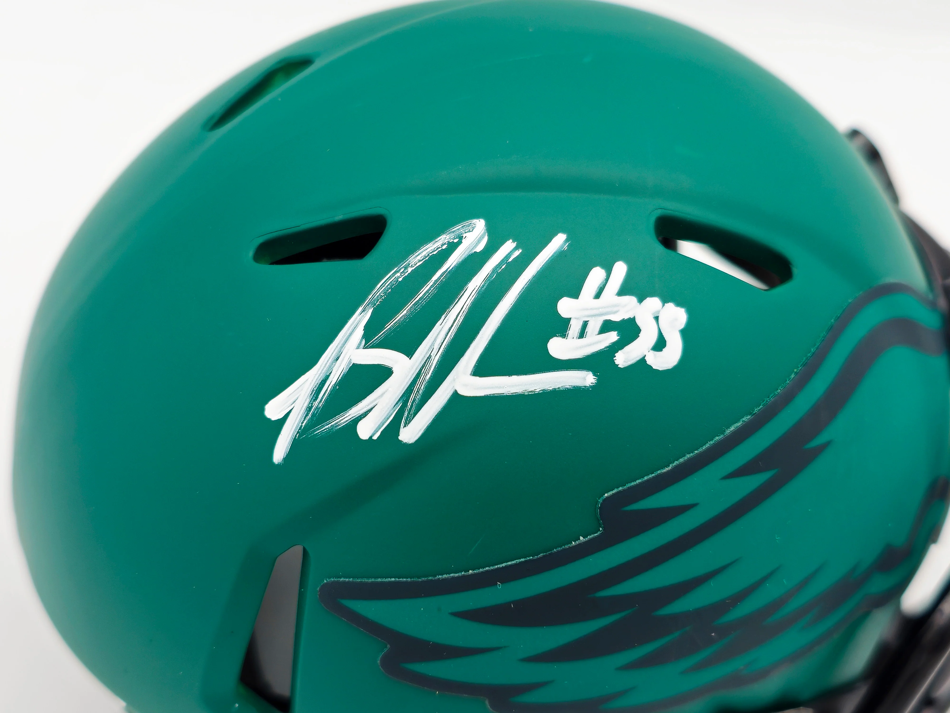 Brandon Graham Autographed Philadelphia Eagles Rave Green Speed Mini Helmet JSA Stock #238606 - Image 2