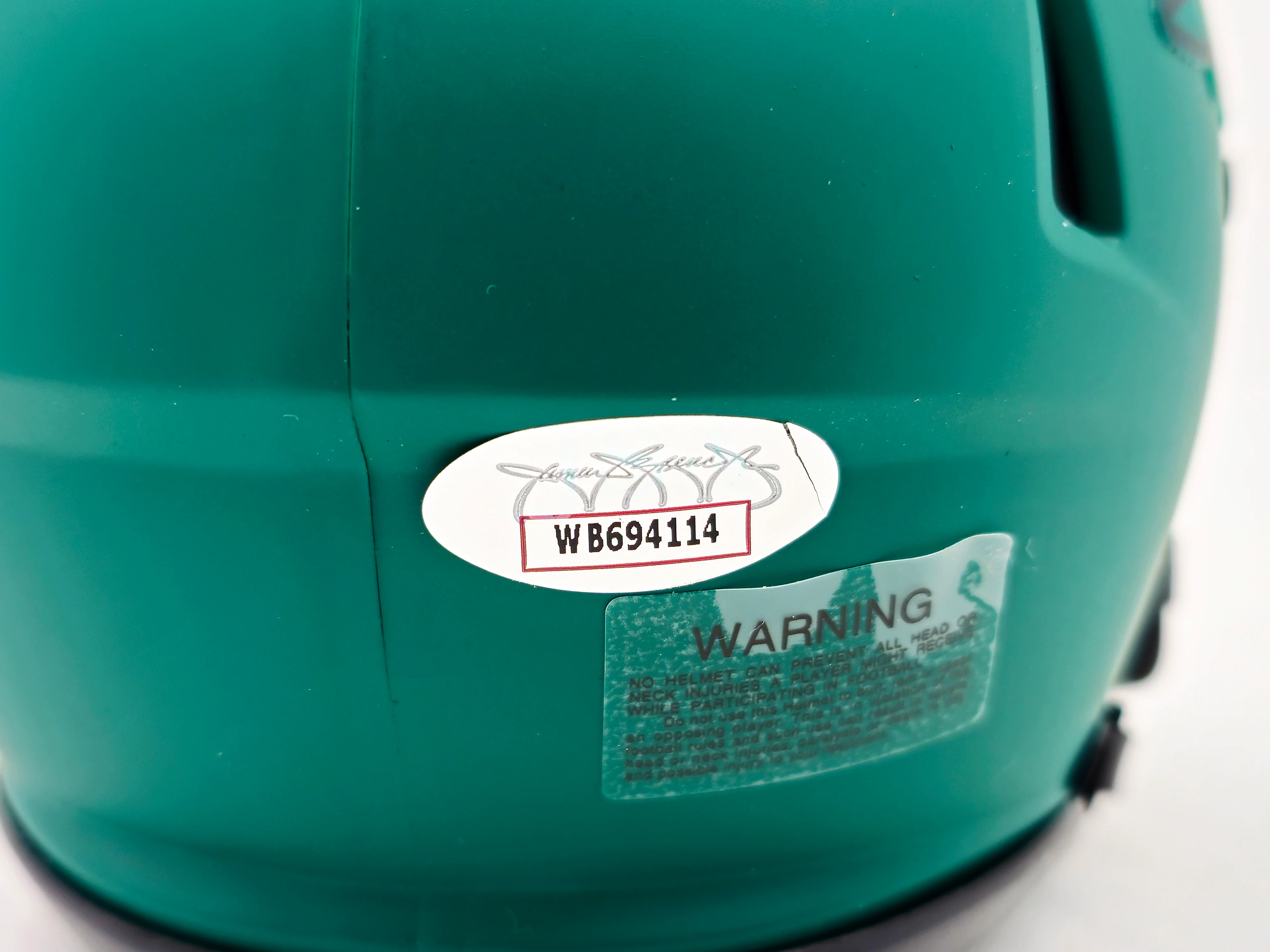 Brandon Graham Autographed Philadelphia Eagles Rave Green Speed Mini Helmet JSA Stock #238606 - Image 5