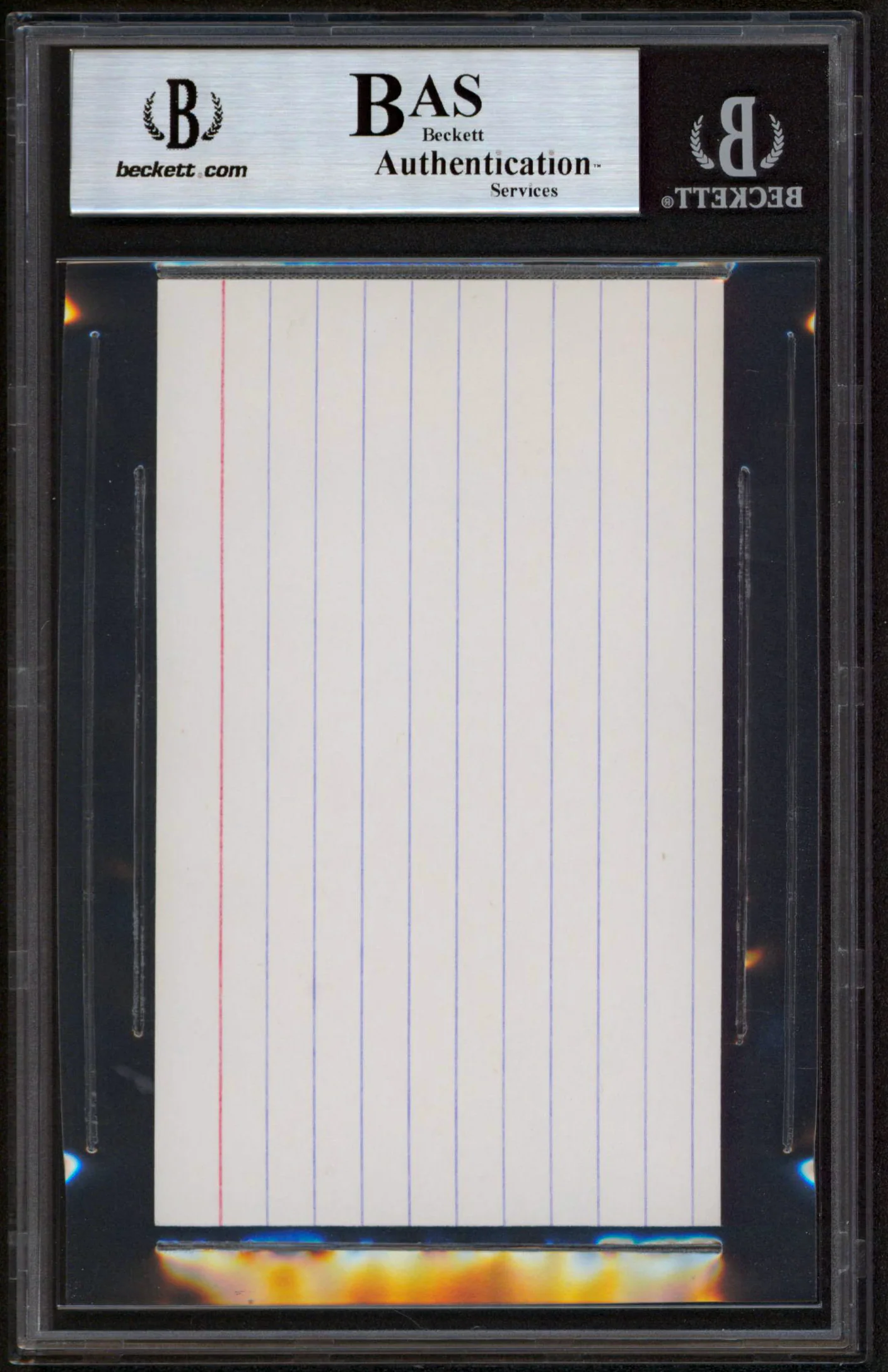Braves Greg Maddux Authentic Signed 3x5 Index Card Autographed BAS Slabbed - Image 3