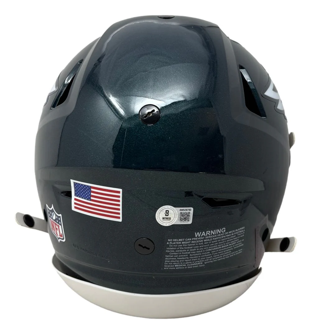 Brian Dawkins Signed Philadelphia Eagles FS Authentic SpeedFlex Helmet BAS - Image 5