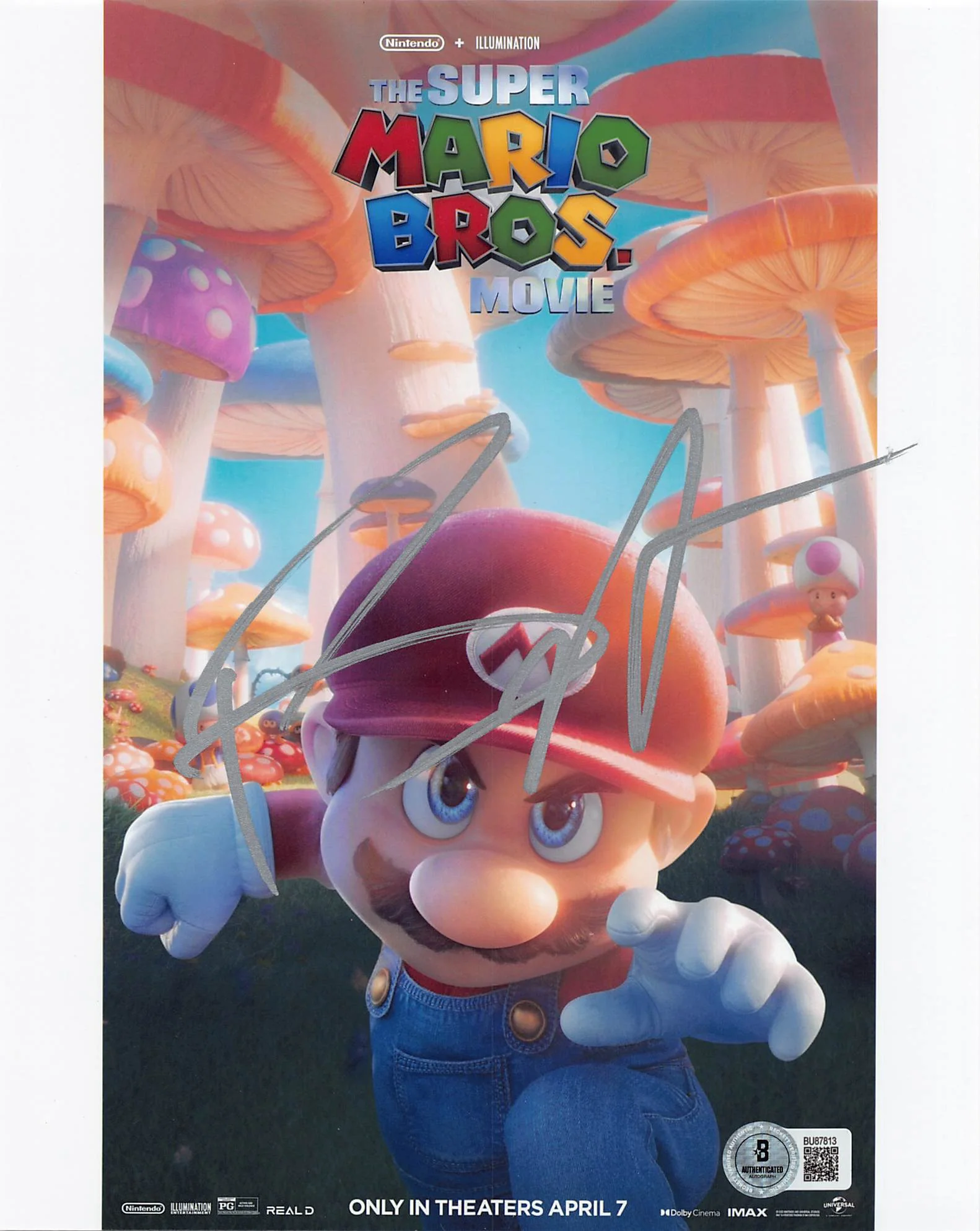 Brian Taylor The Super Mario Bros Movie Signed 8x10 Vertical Photo BAS #BU87813 - Image 2