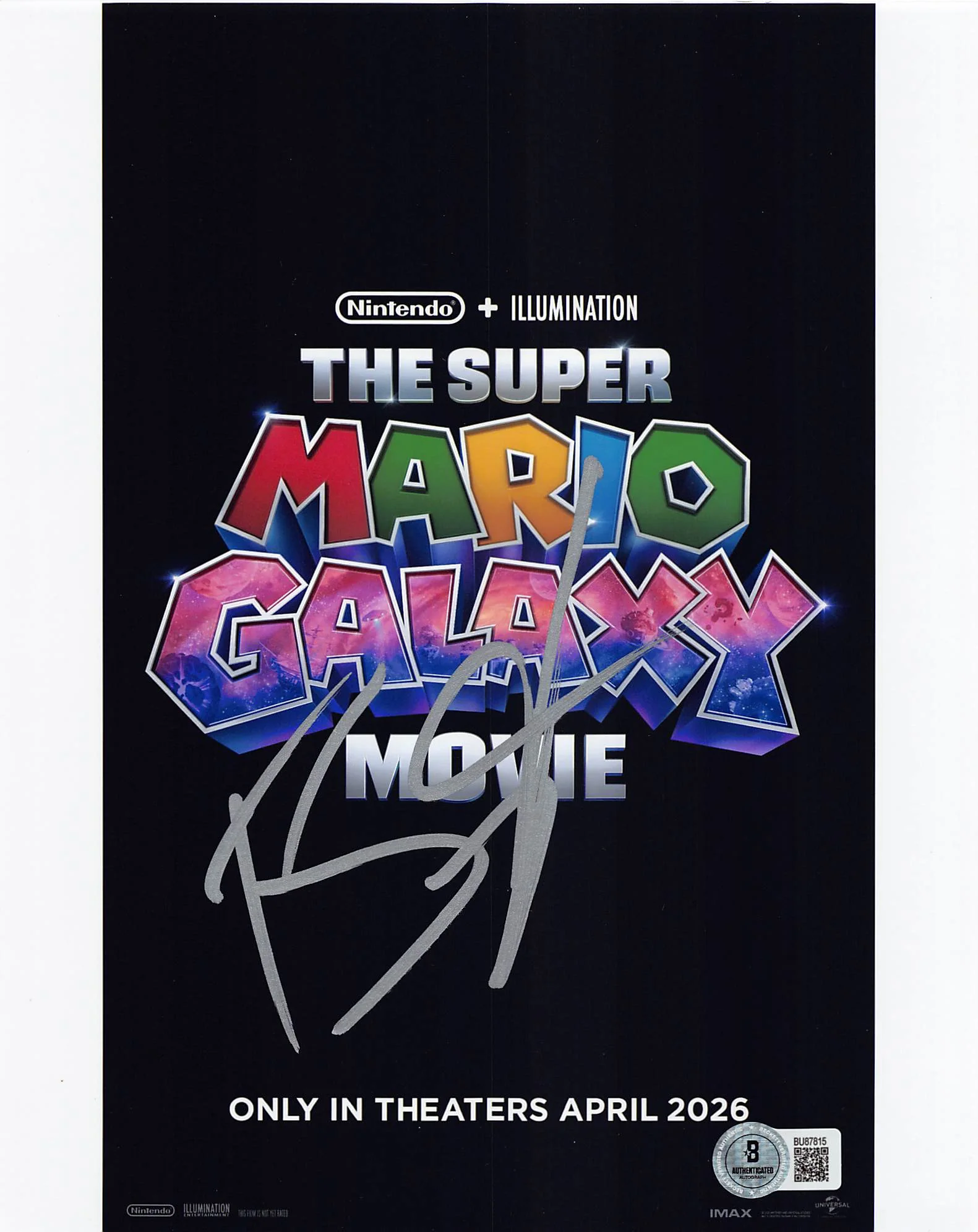 Brian Taylor The Super Mario Galaxy Movie Signed 8x10 Photo BAS #BU87815 - Image 2