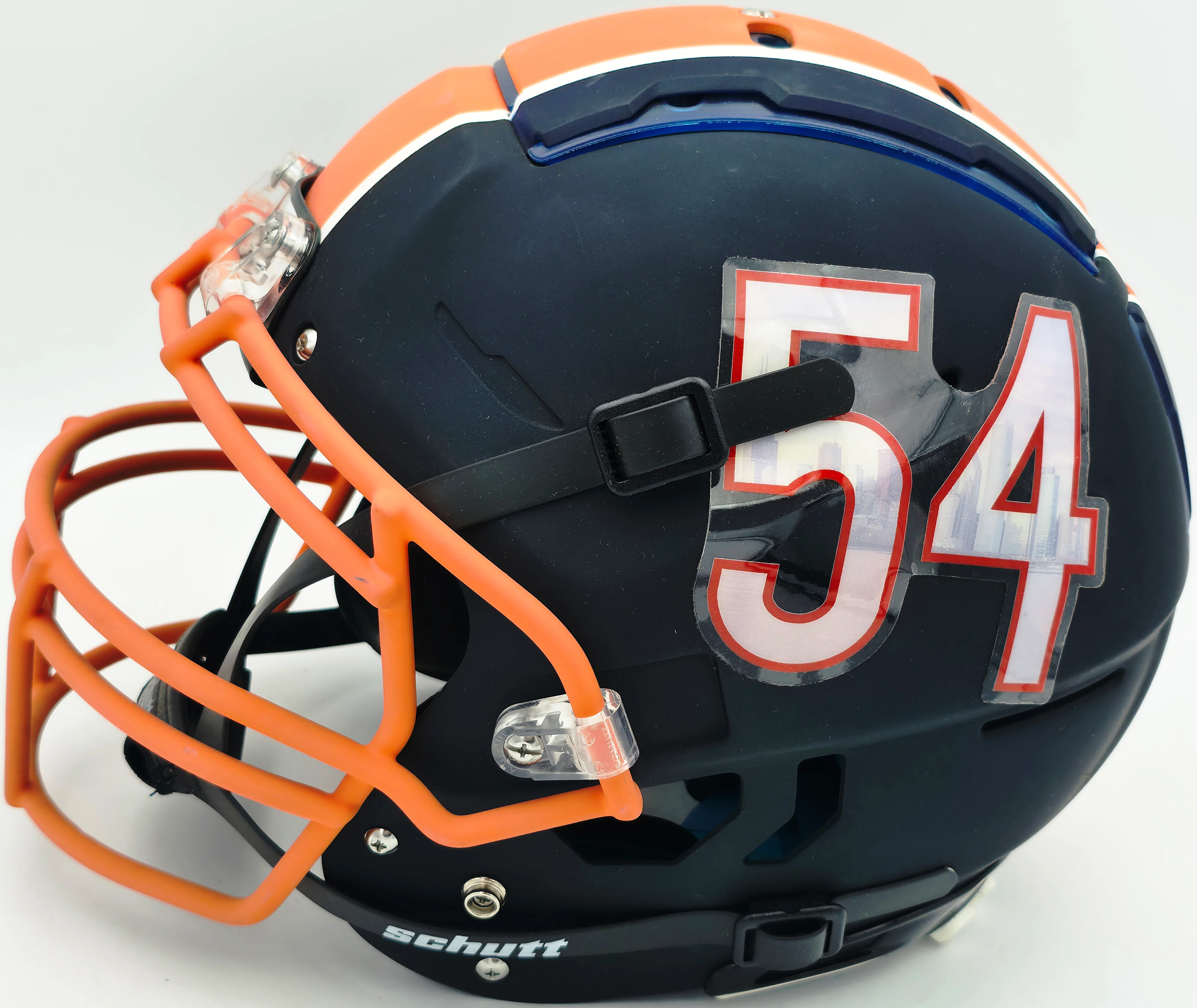 Brian Urlacher Autographed Black & Orange SpeedFlex Authentic Schutt Full Size Helmet Chicago Bears "Bear Down Chicago, #1/1" Beckett BAS Witness #4W469043 - Image 5
