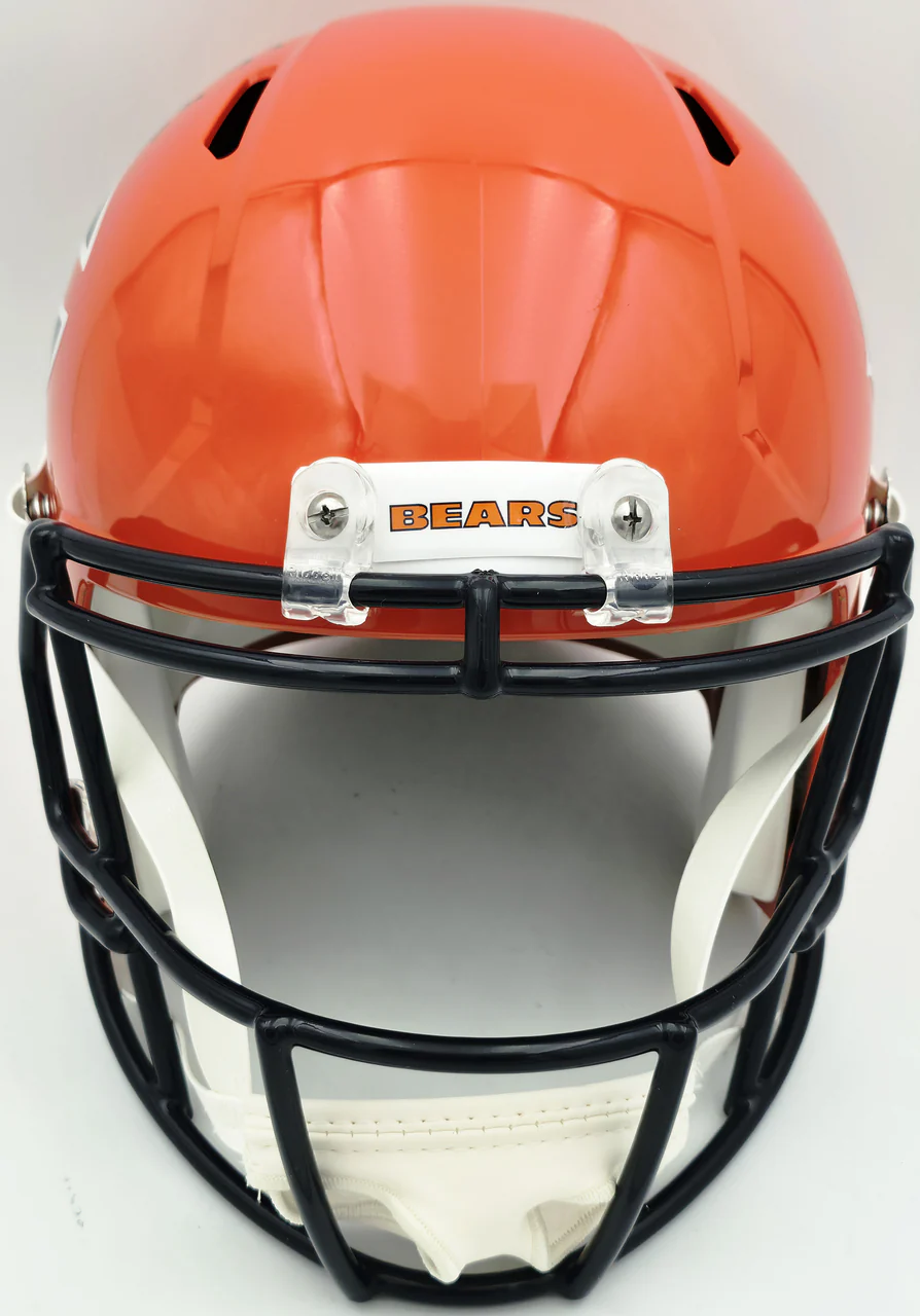 Brian Urlacher Autographed Chicago Bears Orange Full Size Speed Replica Helmet "HOF 18" Beckett BAS Witness Stock #261934 - Image 3