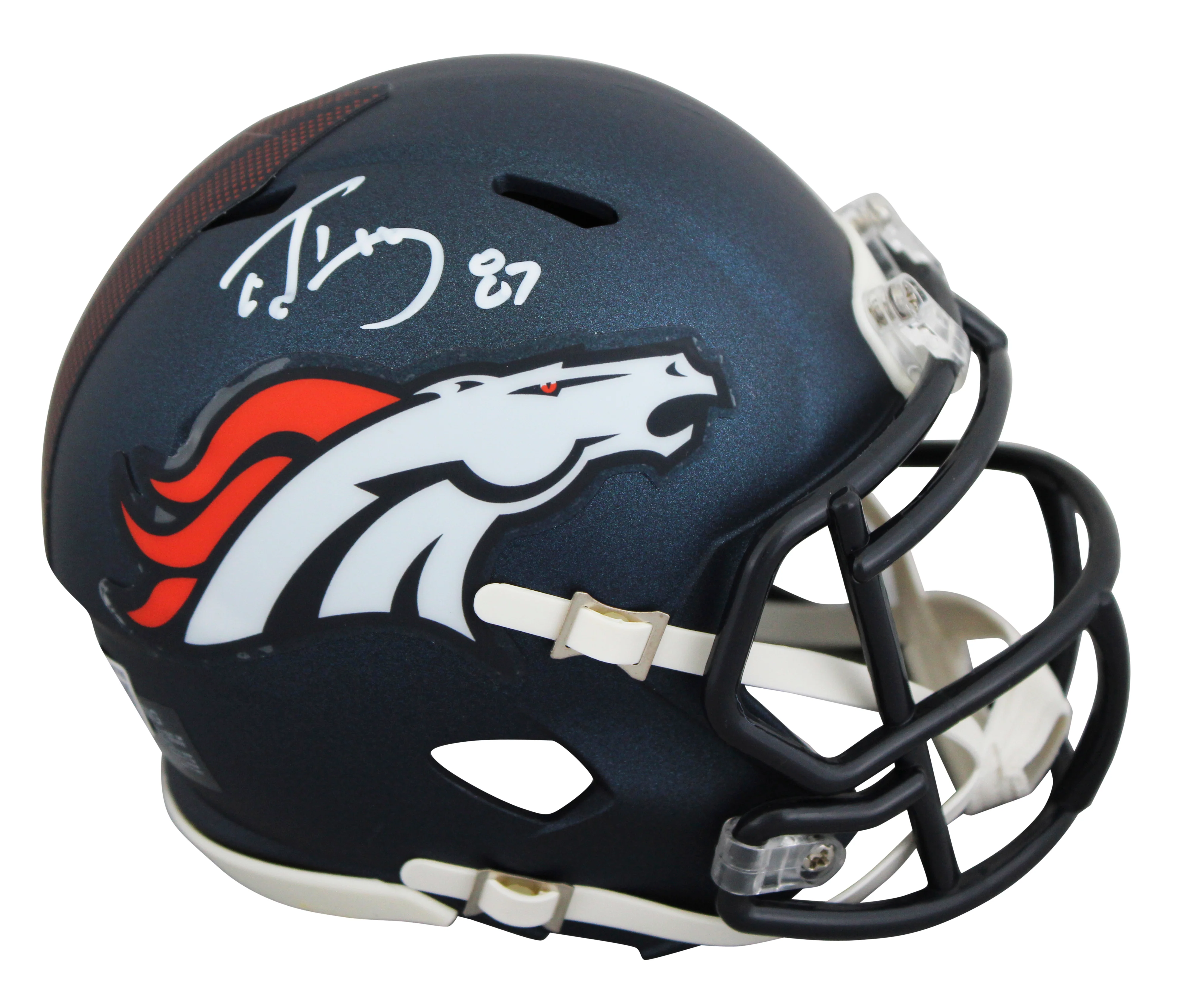 Broncos Ed McCaffrey Authentic Signed Speed Mini Helmet BAS Witnessed 2 - Image 2