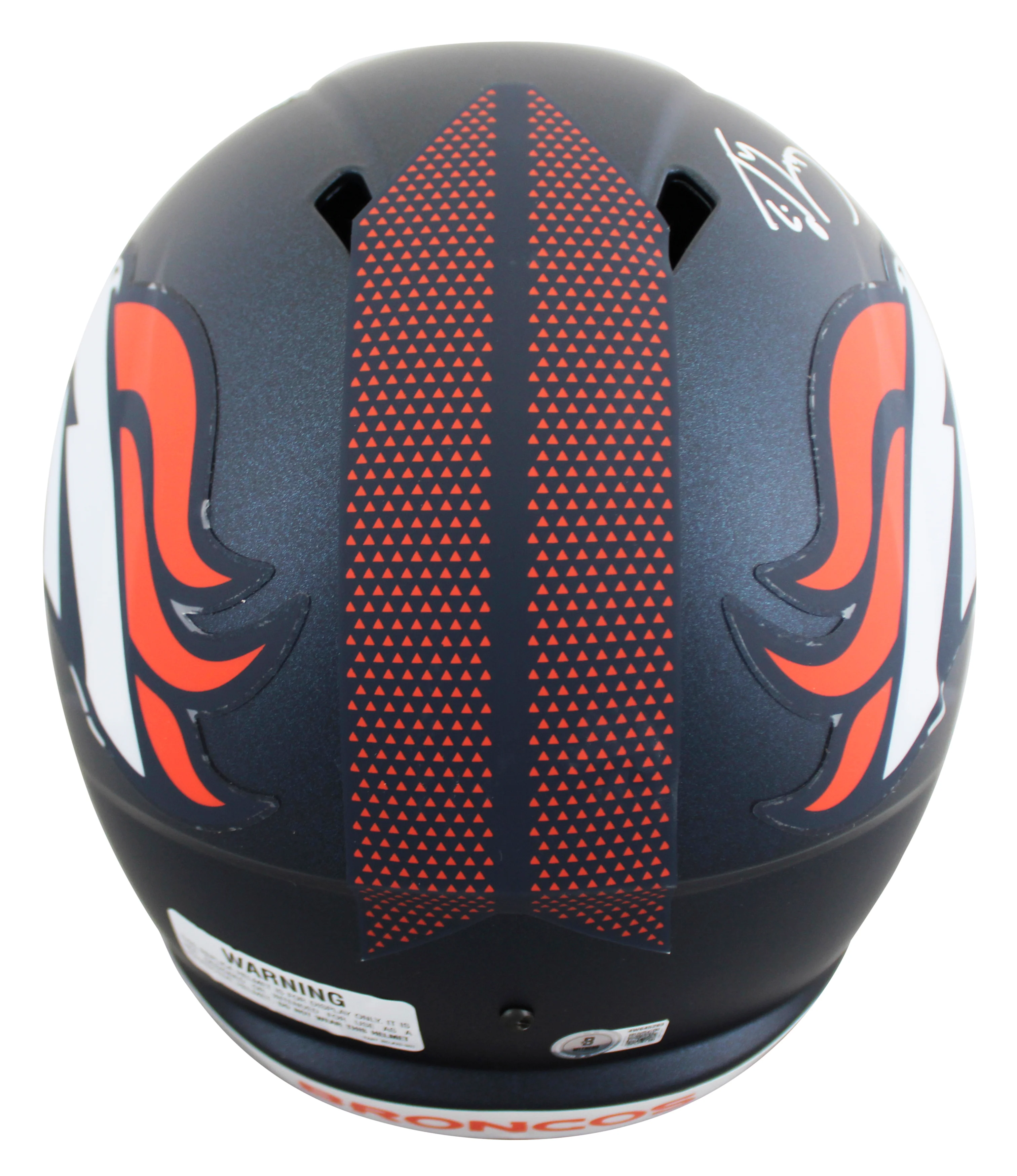 Broncos Ed McCaffrey Signed Full Size Speed Rep Helmet W/ Case BAS Witnessed 2 - Image 4
