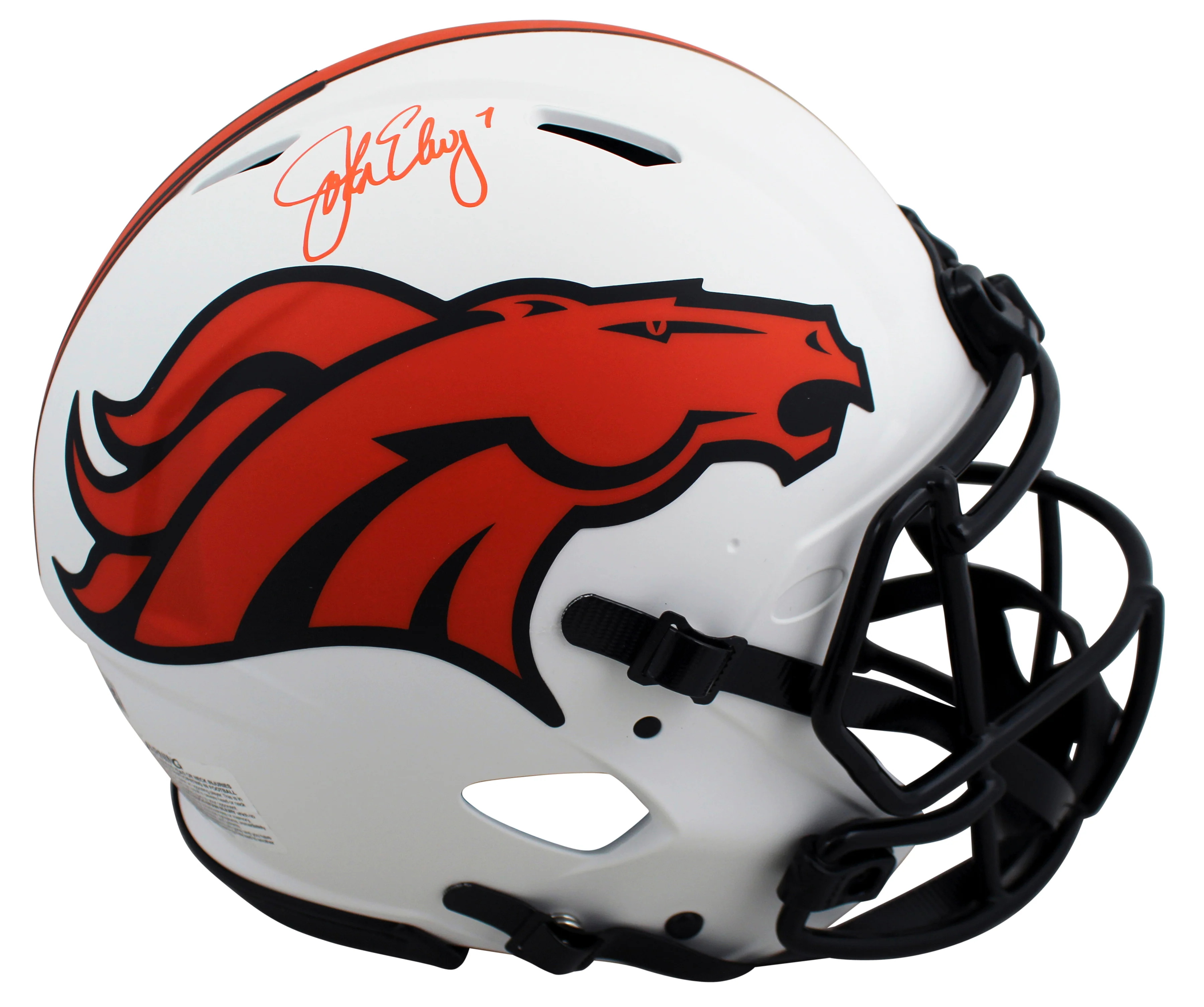 Broncos John Elway Signed Lunar Full Size Speed Proline Helmet w/ Case BAS Wit - Image 3