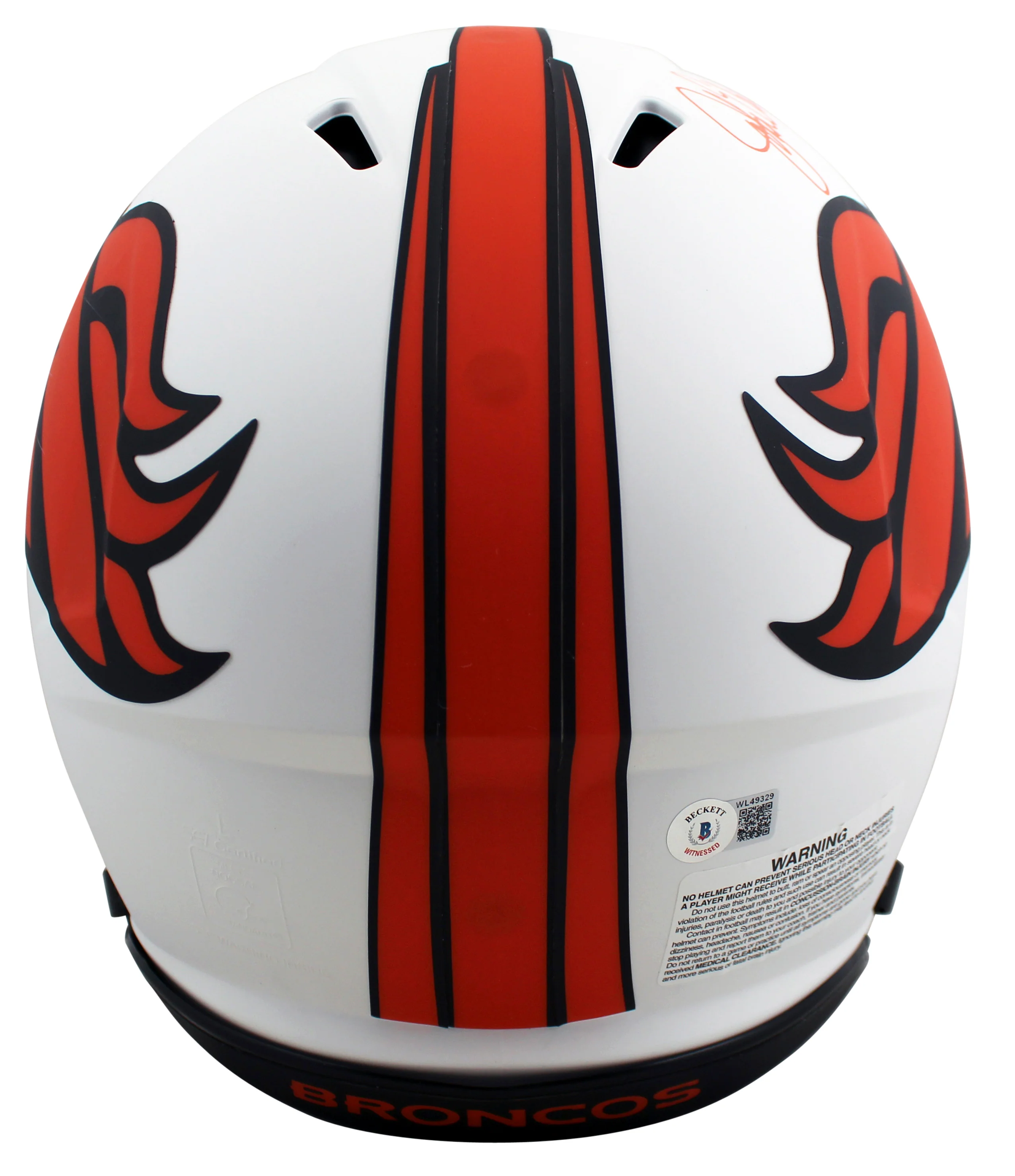 Broncos John Elway Signed Lunar Full Size Speed Proline Helmet w/ Case BAS Wit - Image 4