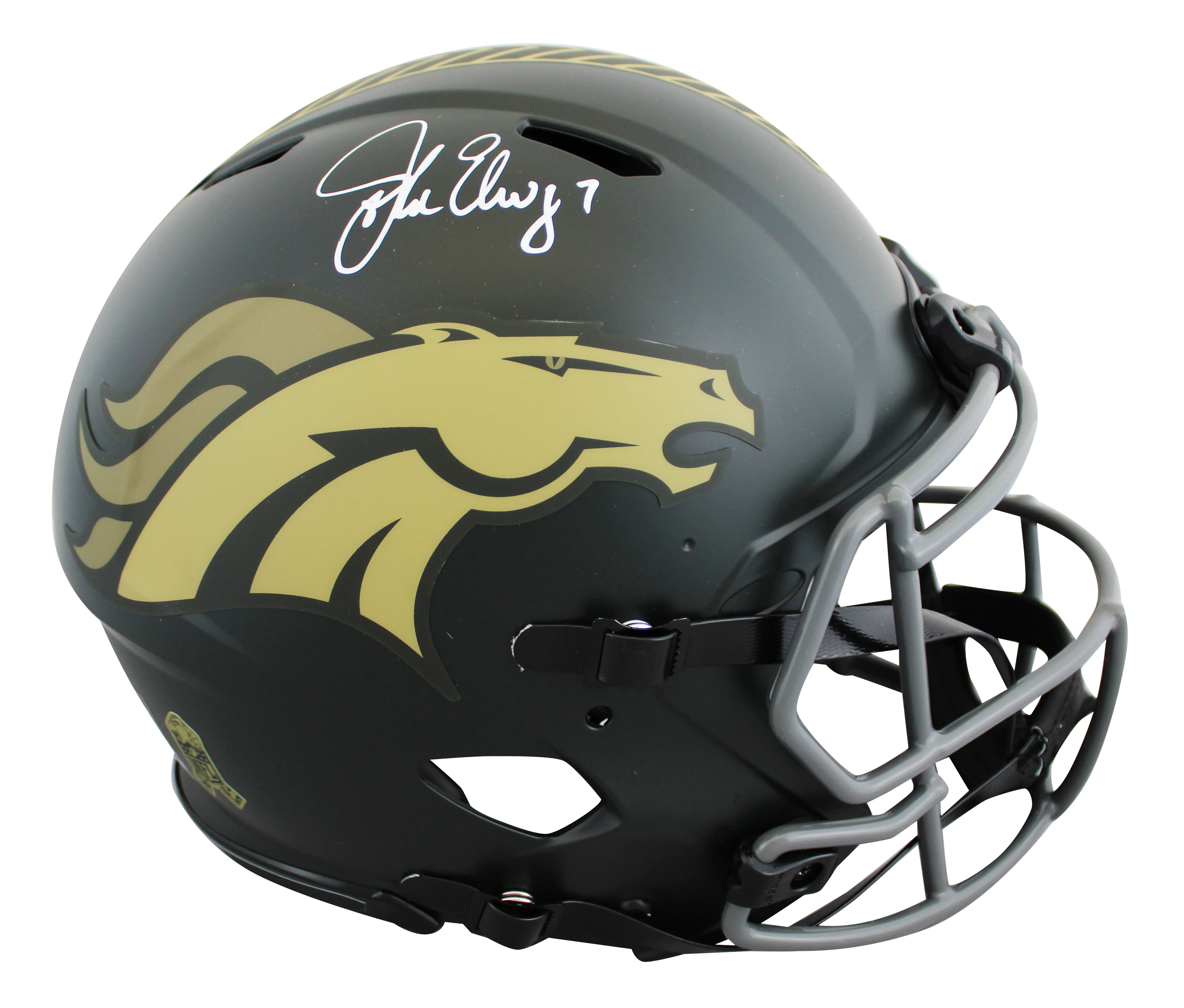 Broncos John Elway Signed STS IV Full Size Speed Proline Helmet W/ Case BAS Wit - Image 3