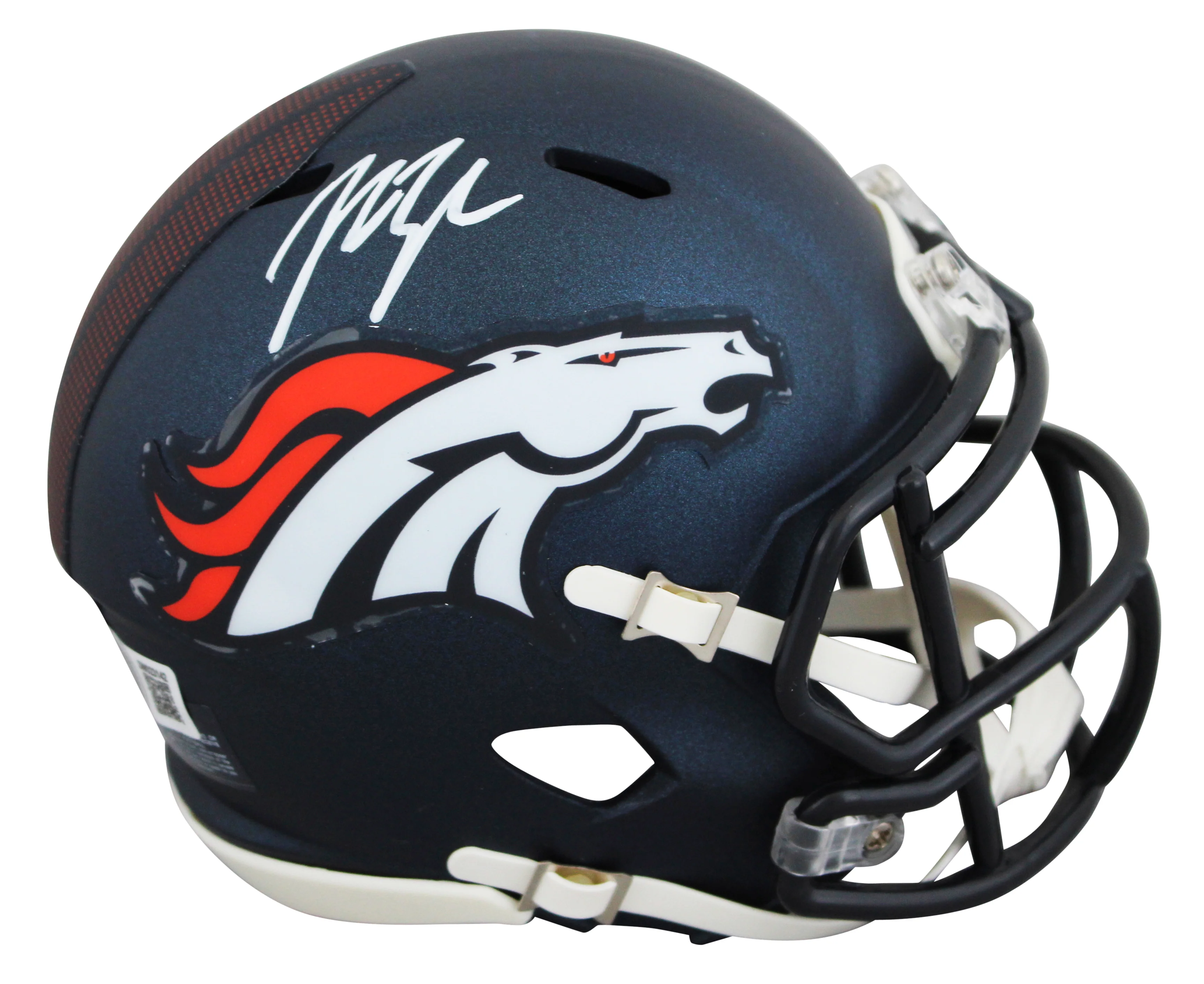 Broncos John Lynch Authentic Signed 2024 Speed Mini Helmet W/ Case BAS Witnessed - Image 3