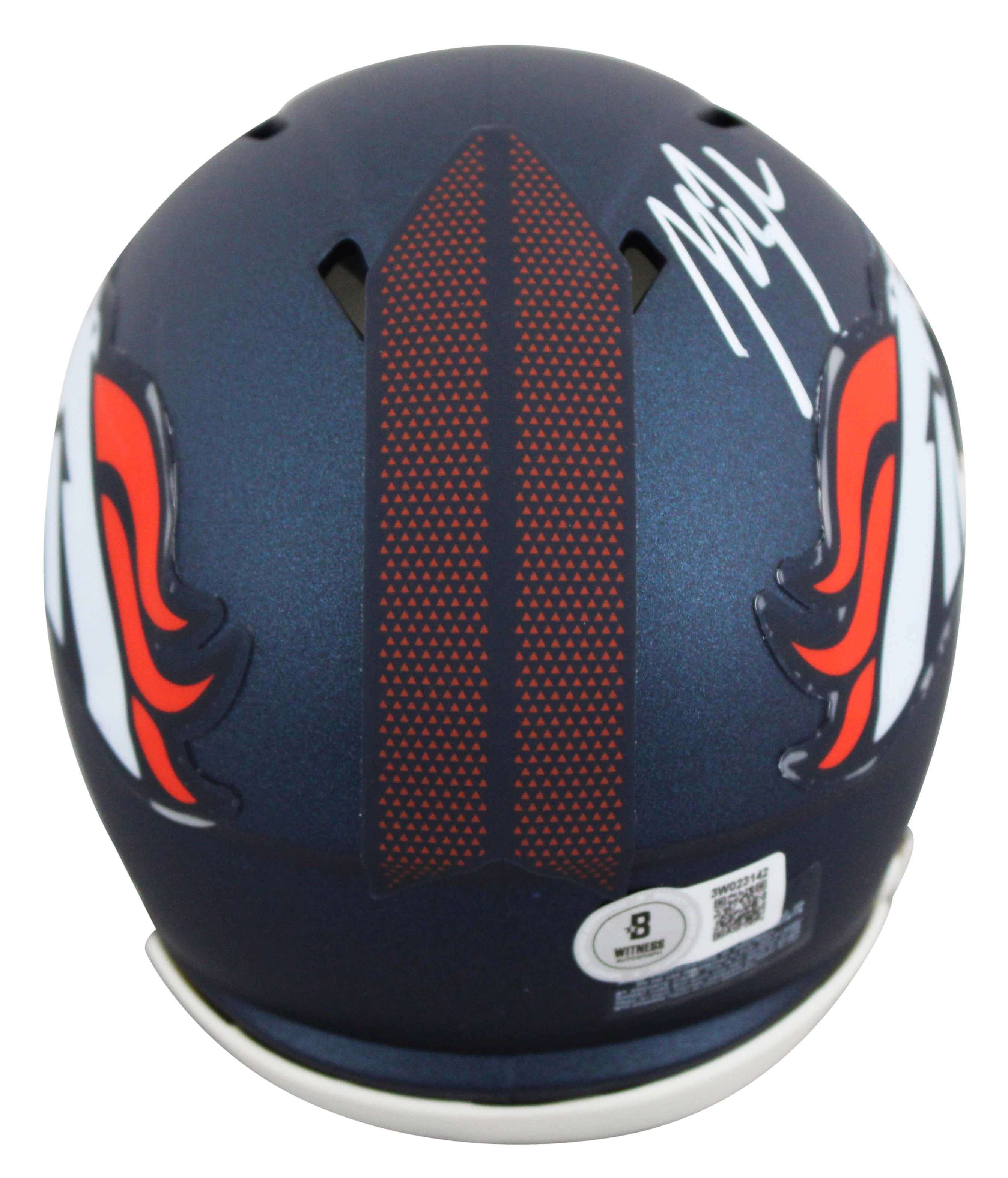 Broncos John Lynch Authentic Signed 2024 Speed Mini Helmet W/ Case BAS Witnessed - Image 4