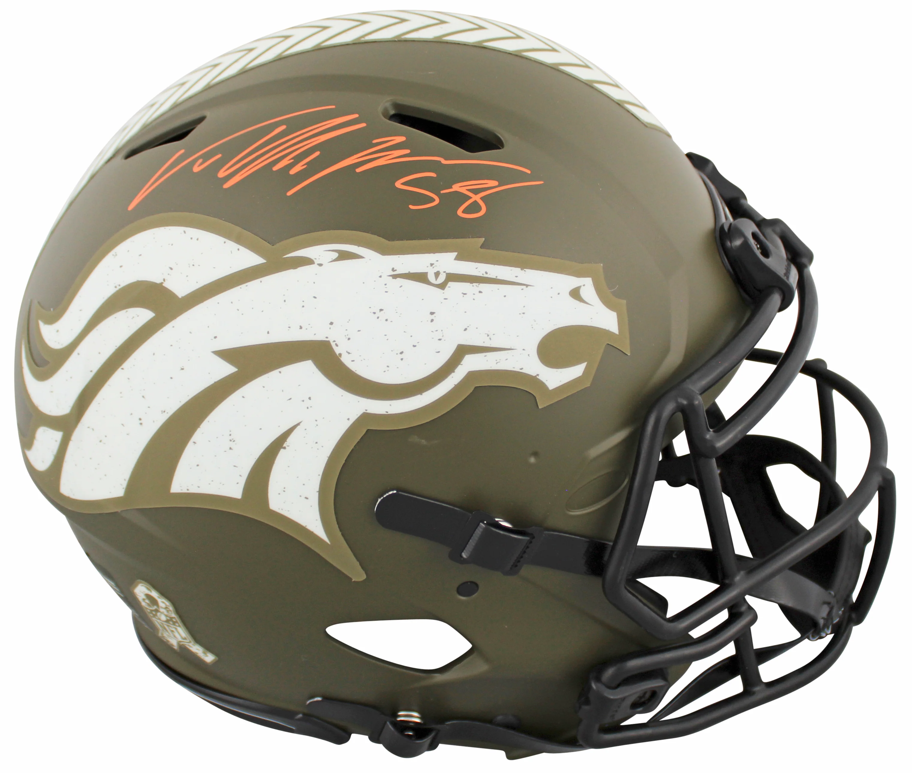 Broncos Von Miller Signed STS Full Size Speed Proline Helmet W/ Case BAS Witness - Image 3