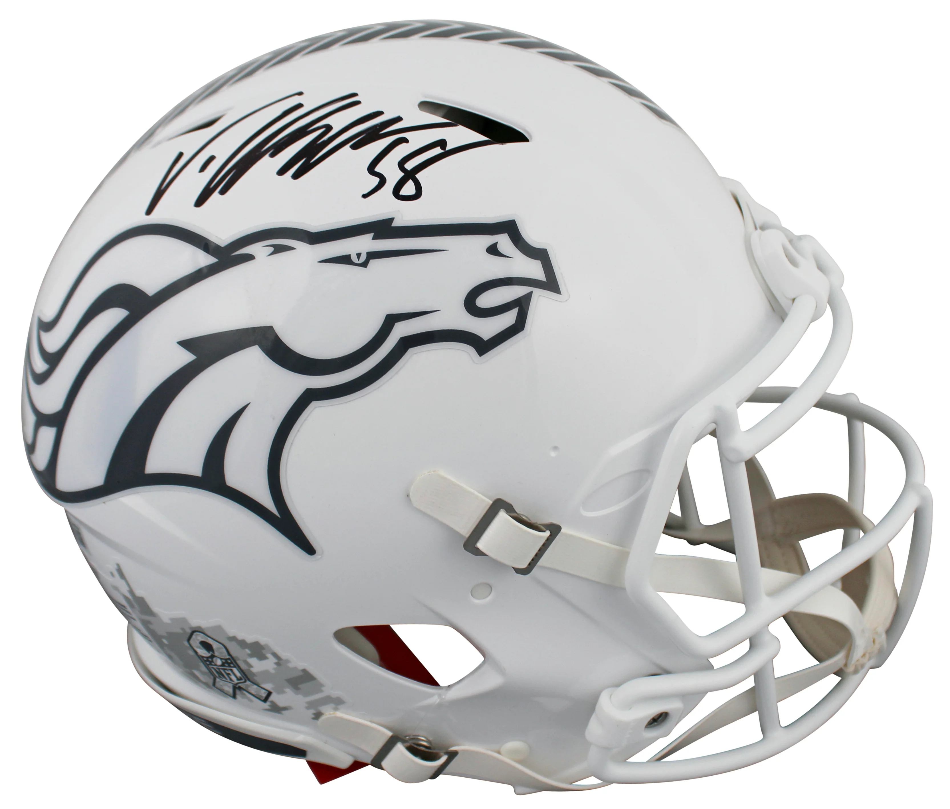 Broncos Von Miller Signed STS III Full Size Speed Proline Helmet W/ Case BAS Wit - Image 3
