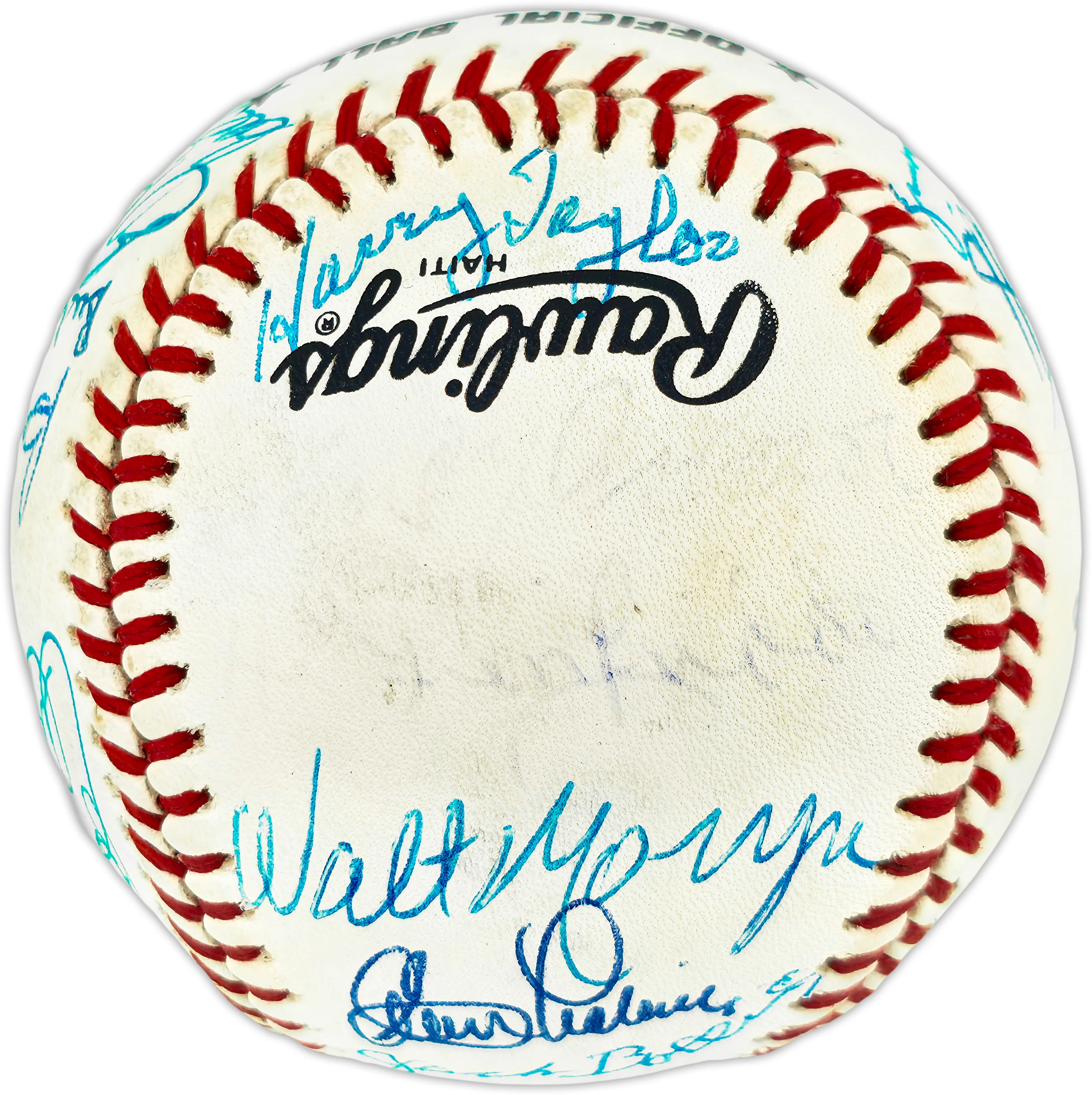 Brooklyn Dodger Greats Autographed Official NL Baseball With 28 Signatures Including Billy Herman Beckett BAS #AE49194 - Image 5