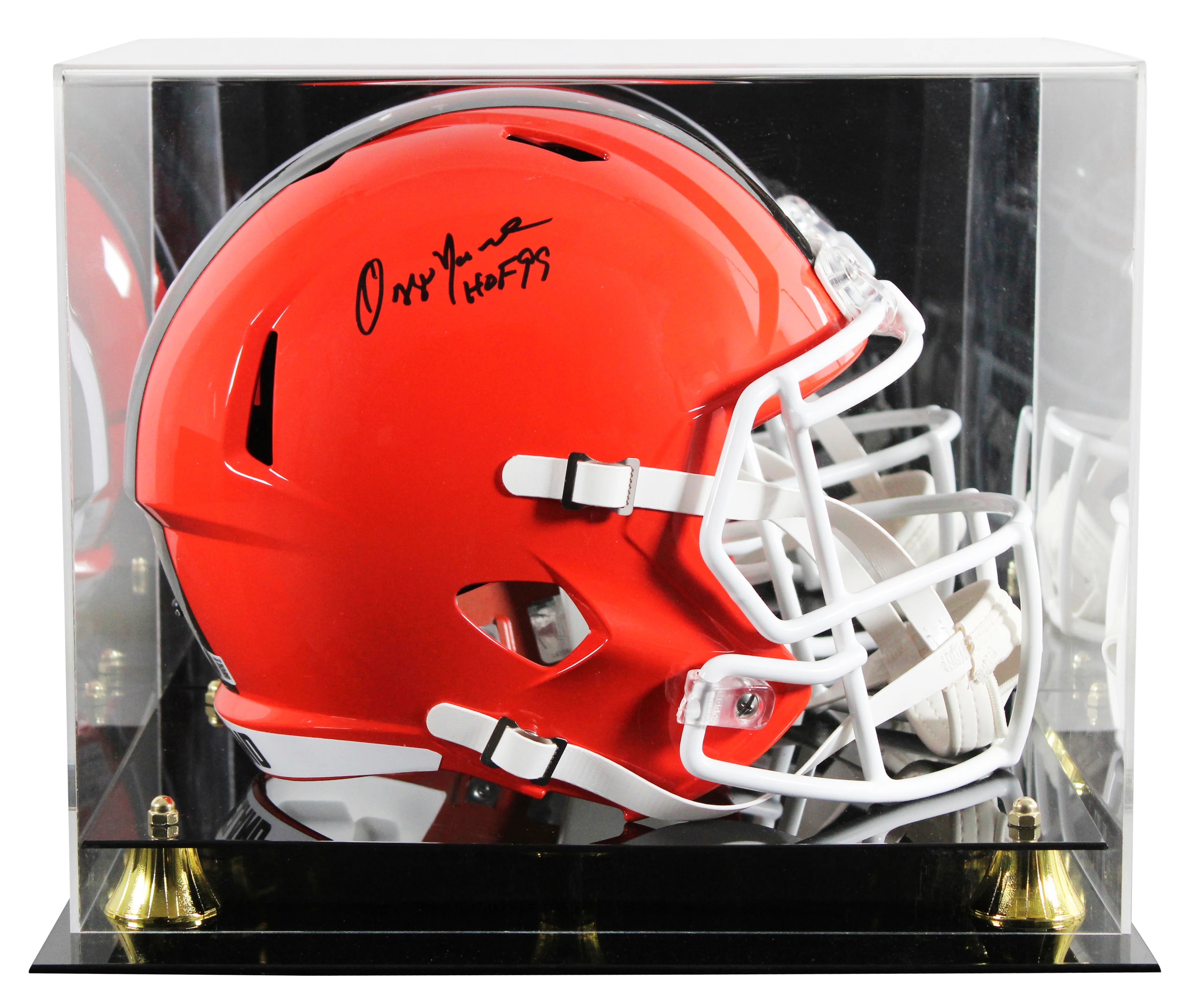 Browns Ozzie Newsome "HOF 99" Signed 2024 F/S Speed Rep Helmet W/ Case BAS Wit - Image 2