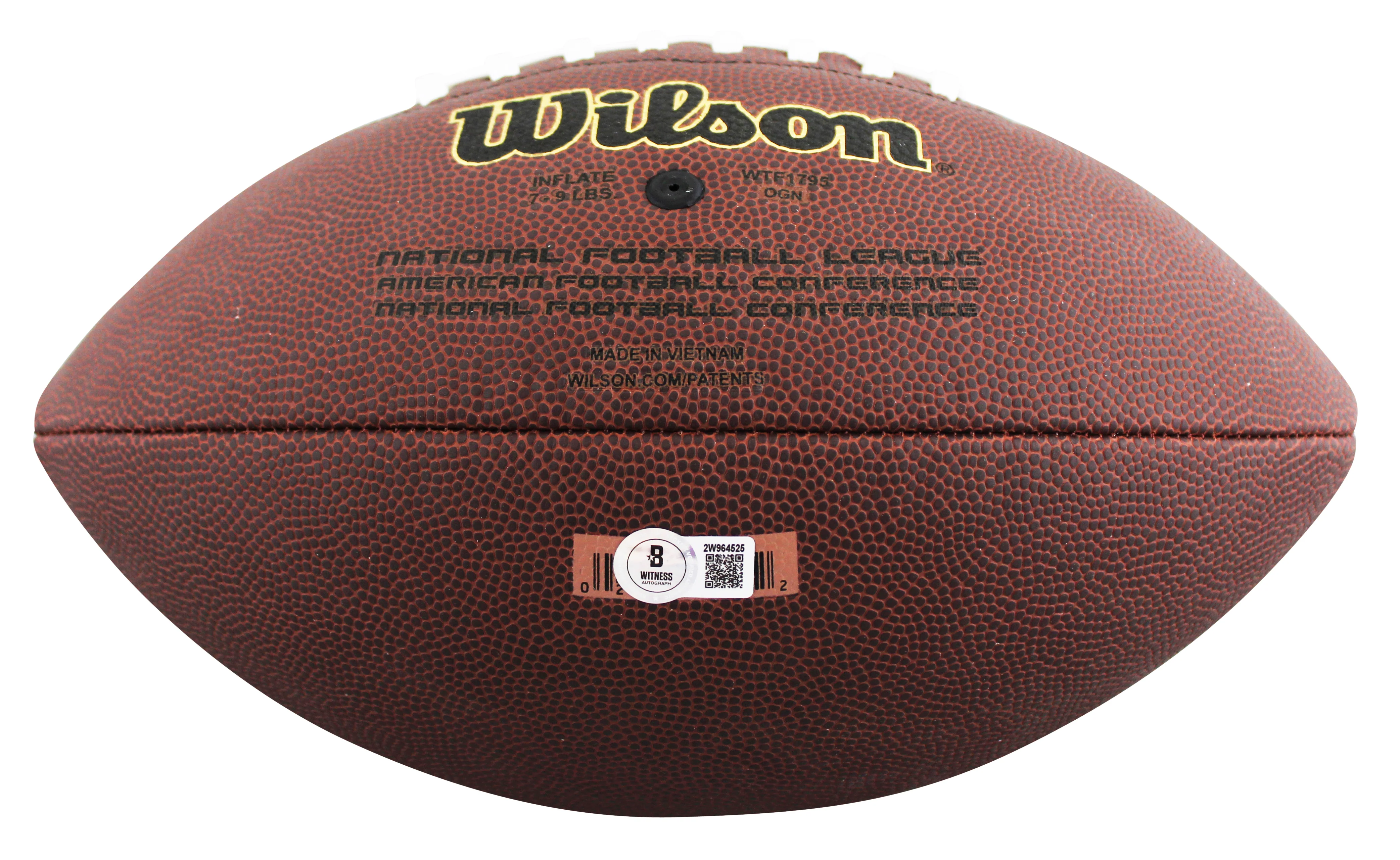 Browns Ozzie Newsome "HOF 99" Signed Wilson Super Grip Football W/ Case BAS Wit - Image 5