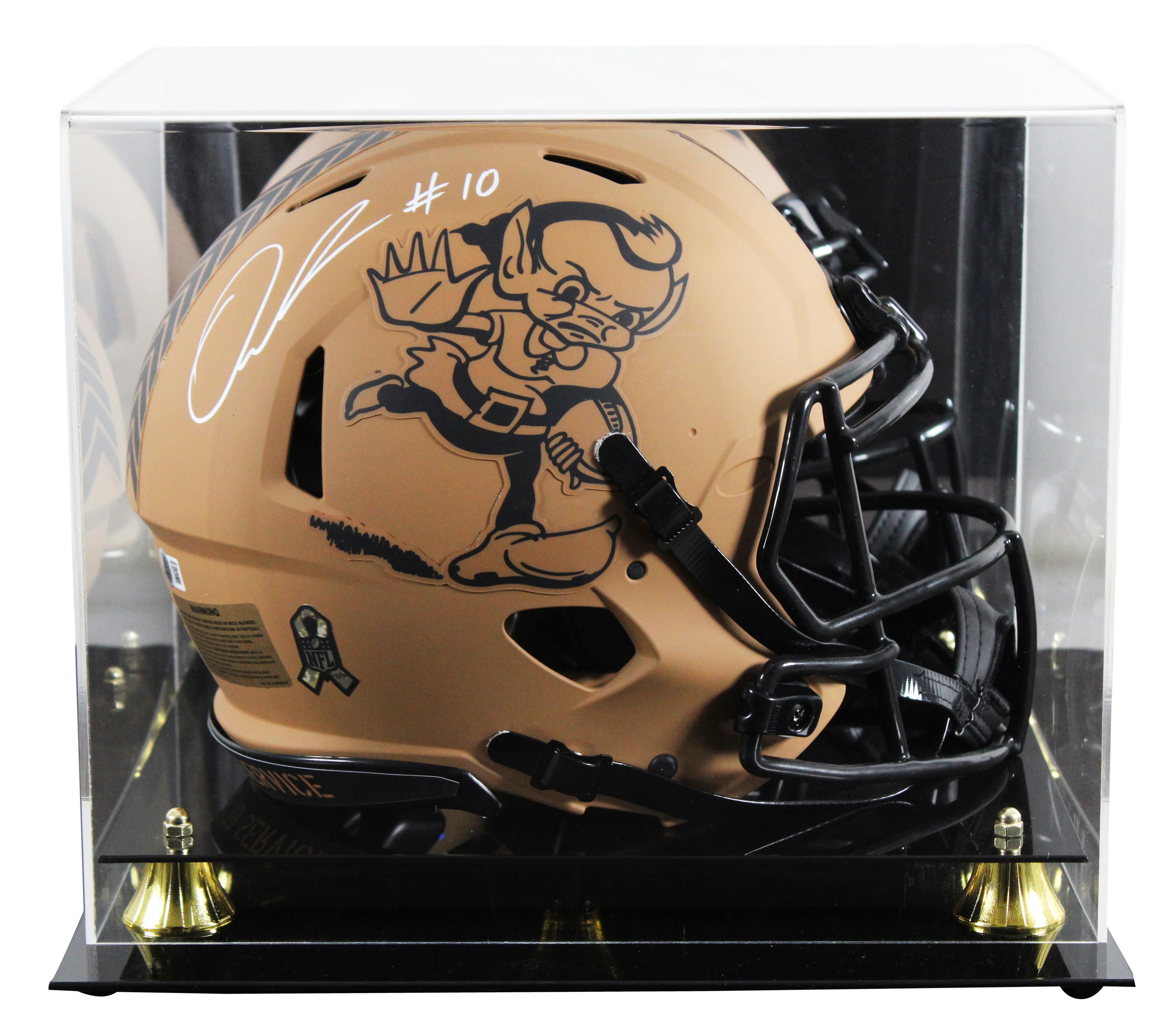 Browns Quinshon Judkins Signed STS II F/S Speed Proline Helmet W/ Case BAS Wit - Image 2