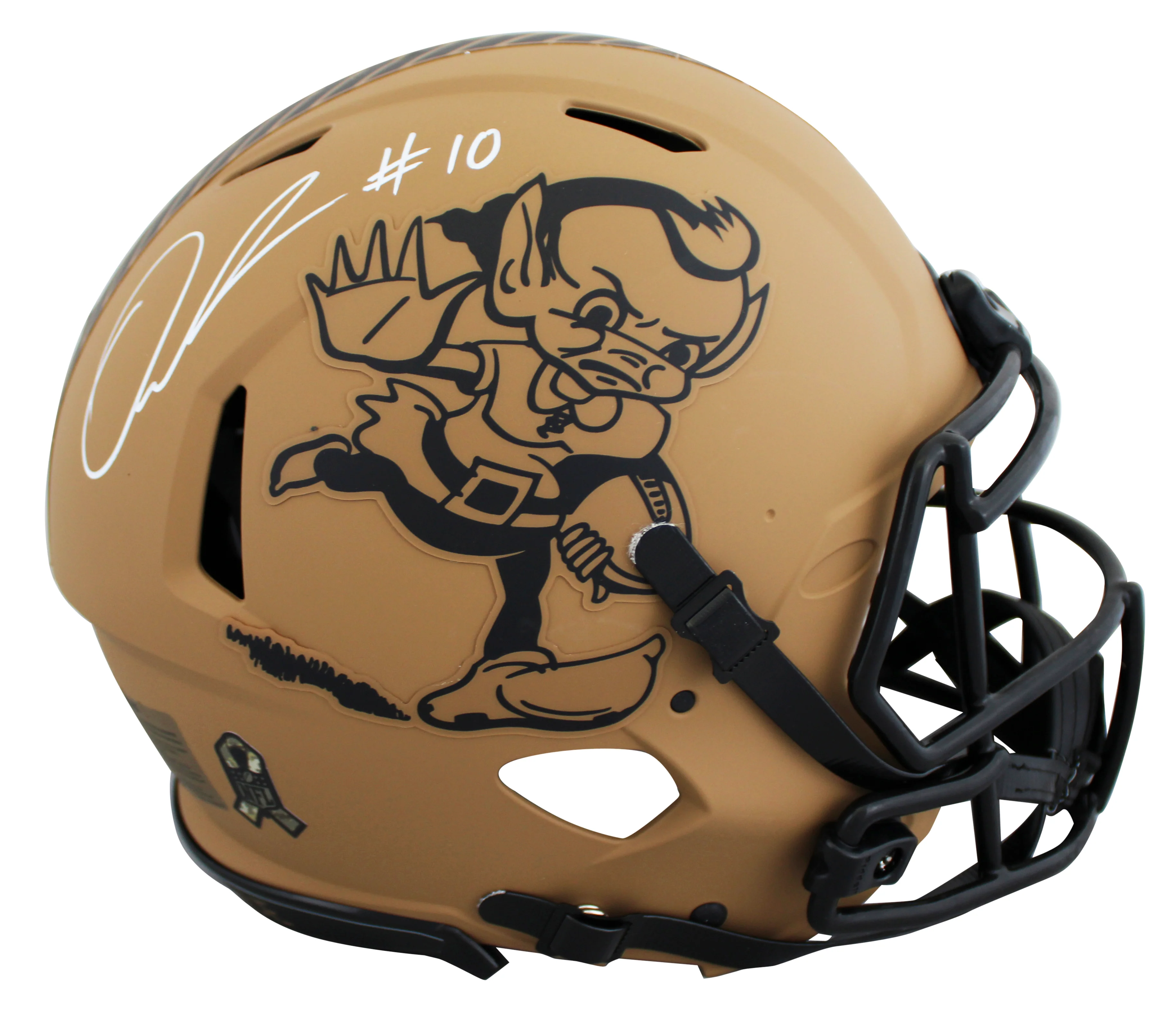 Browns Quinshon Judkins Signed STS II F/S Speed Proline Helmet W/ Case BAS Wit - Image 3