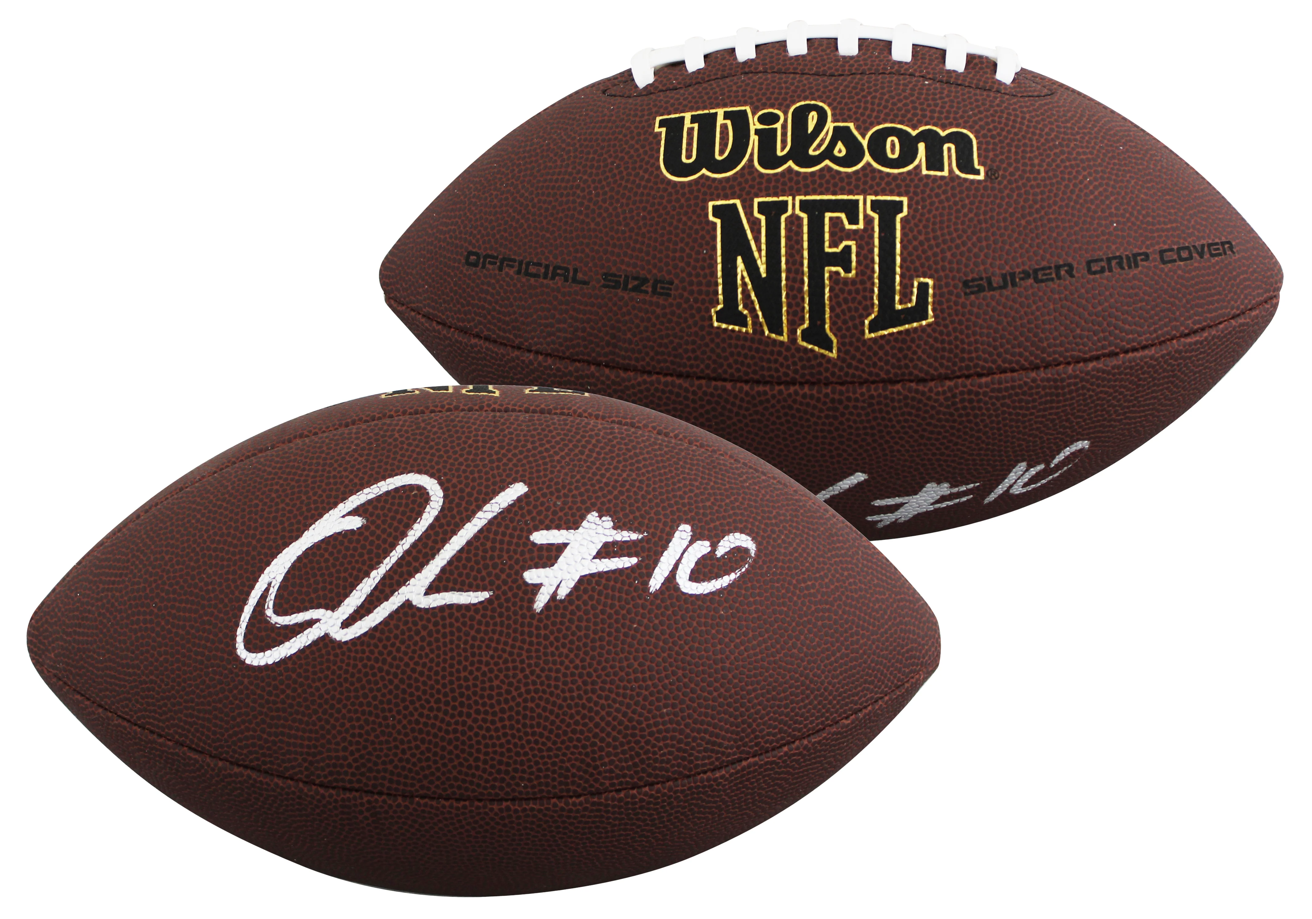 Browns Quinshon Judkins Signed Wilson Super Grip Football W/ Case BAS Witnessed - Image 3
