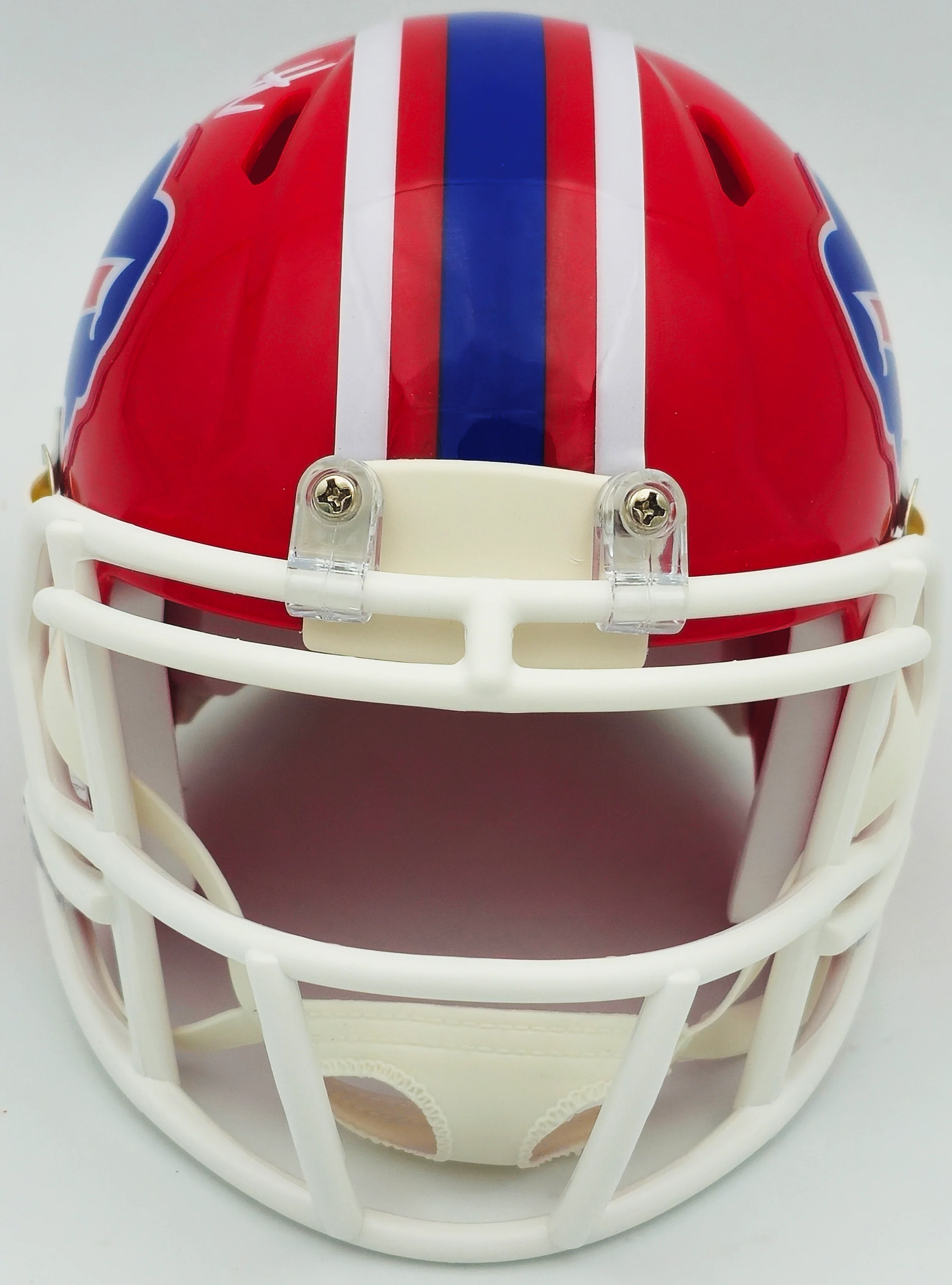 Bruce Smith Autographed Buffalo Bills Red Throwback 1987-2001 Speed Mini Helmet Beckett BAS Witness Stock #233777 - Image 3