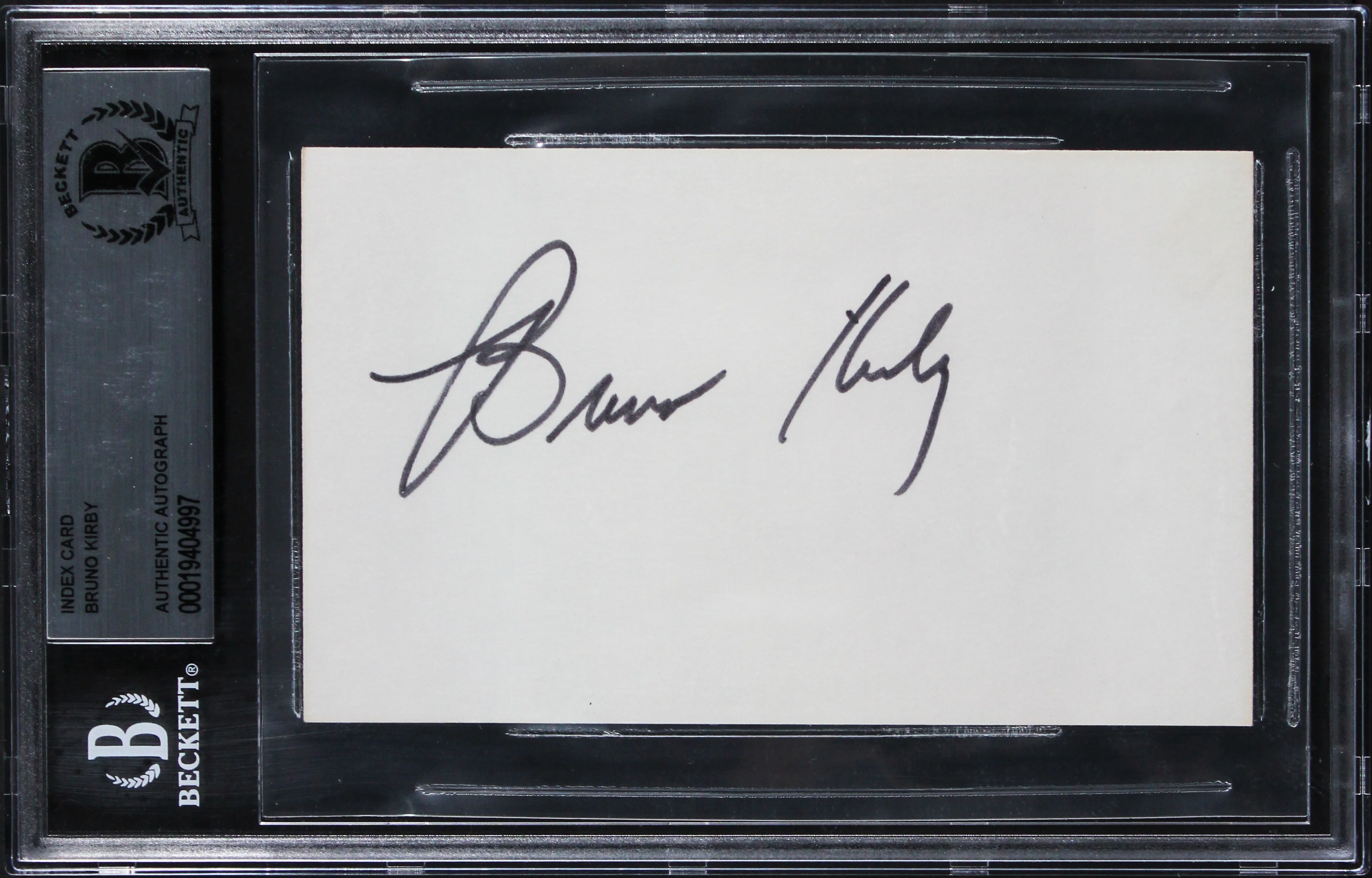Bruno Kirby City Slickers Authentic Signed 3x5 Index Card BAS Slabbed 2 - Image 2