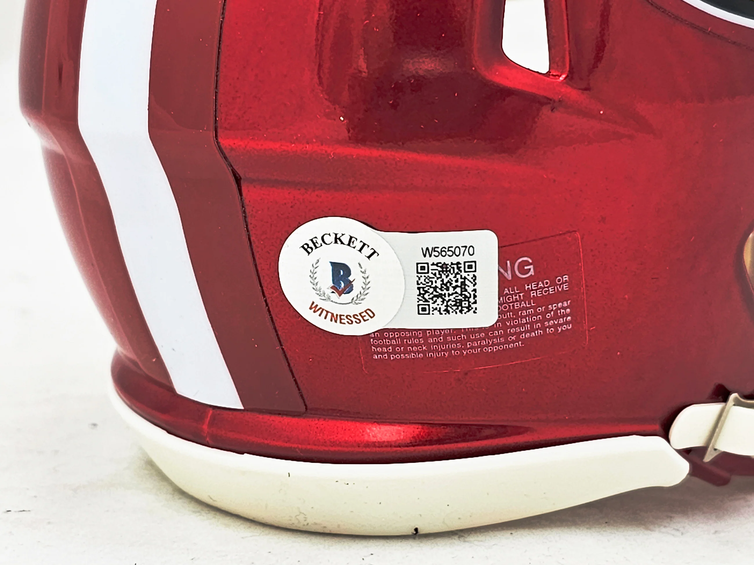 Bryant Young Autographed San Francisco 49ers Flash Red Speed Mini Helmet "HOF 22" Beckett BAS Witness Stock #215664 - Image 5