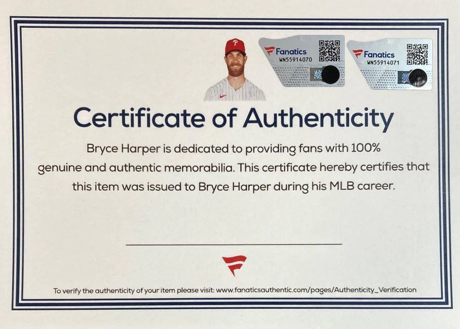 Bryce Harper Signed Pair of Game Issued Phillies UA Pair of Cleats 3 Fanatics - Image 9