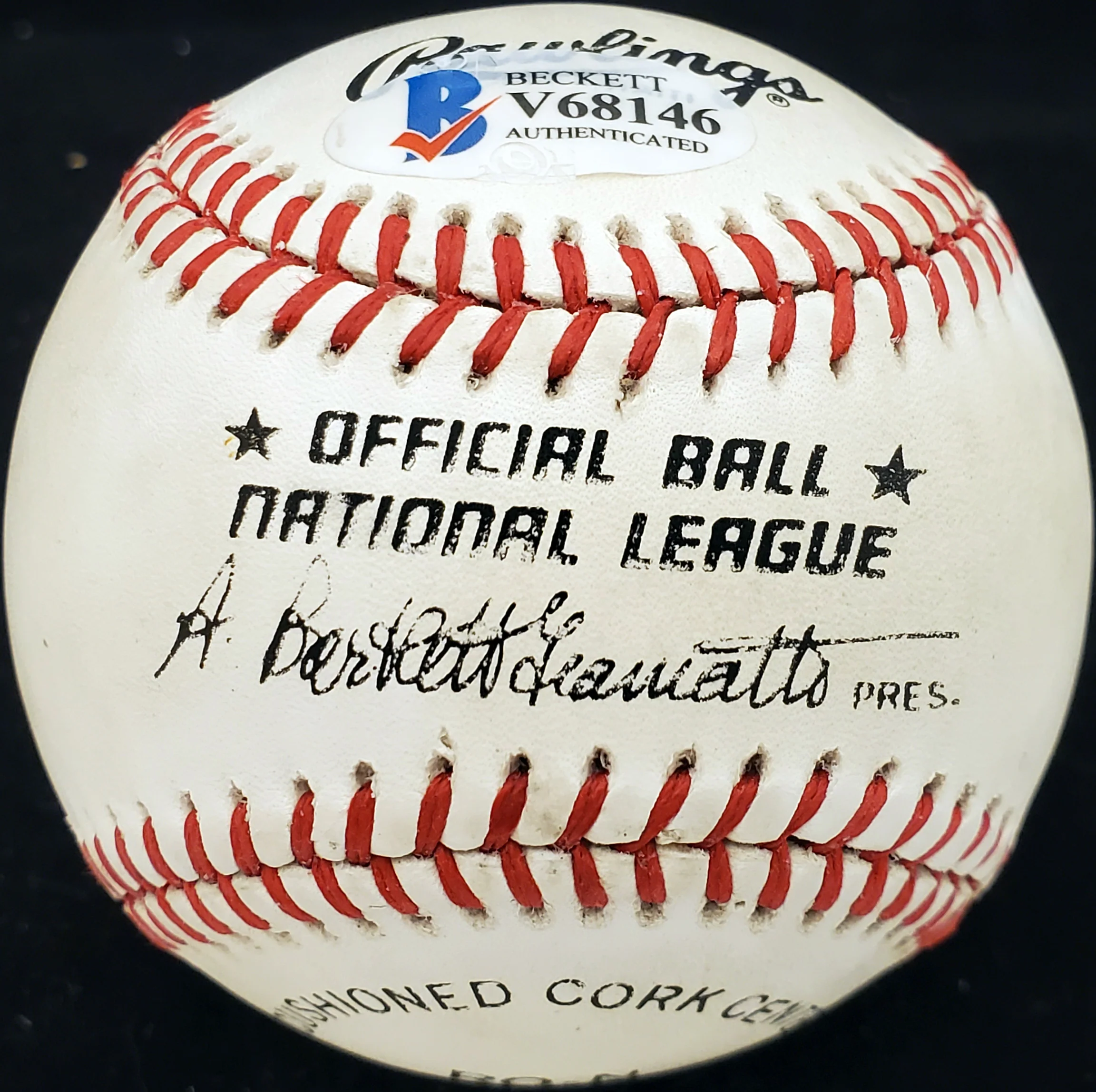 Bubba Church Autographed Official NL Baseball Philadelphia Phillies, Cincinnati Reds Beckett BAS #V68146 - Image 2