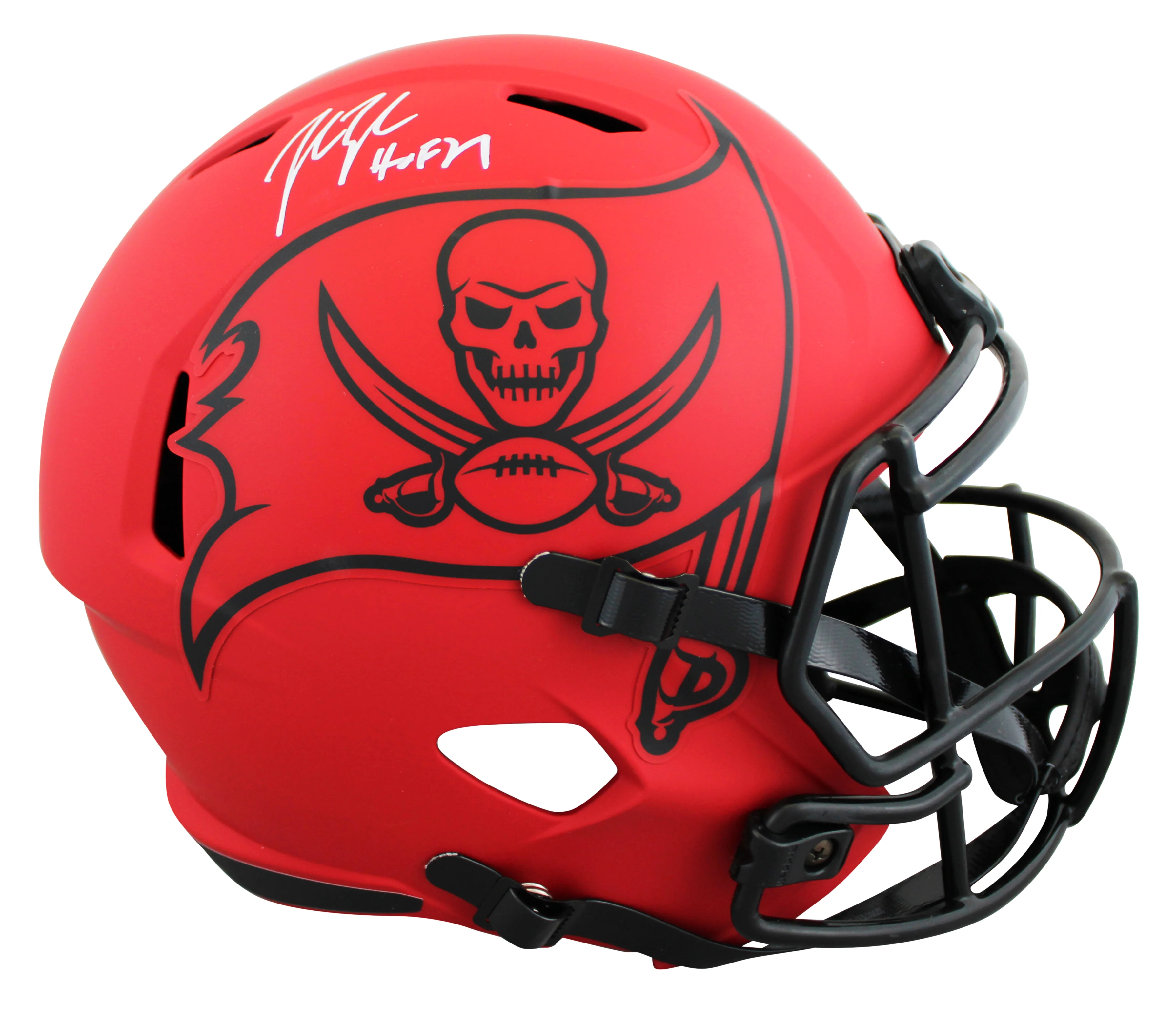 Buccaneers John Lynch "HOF 21" Signed Rave Full Size Speed Rep Helmet BAS Wit - Image 2