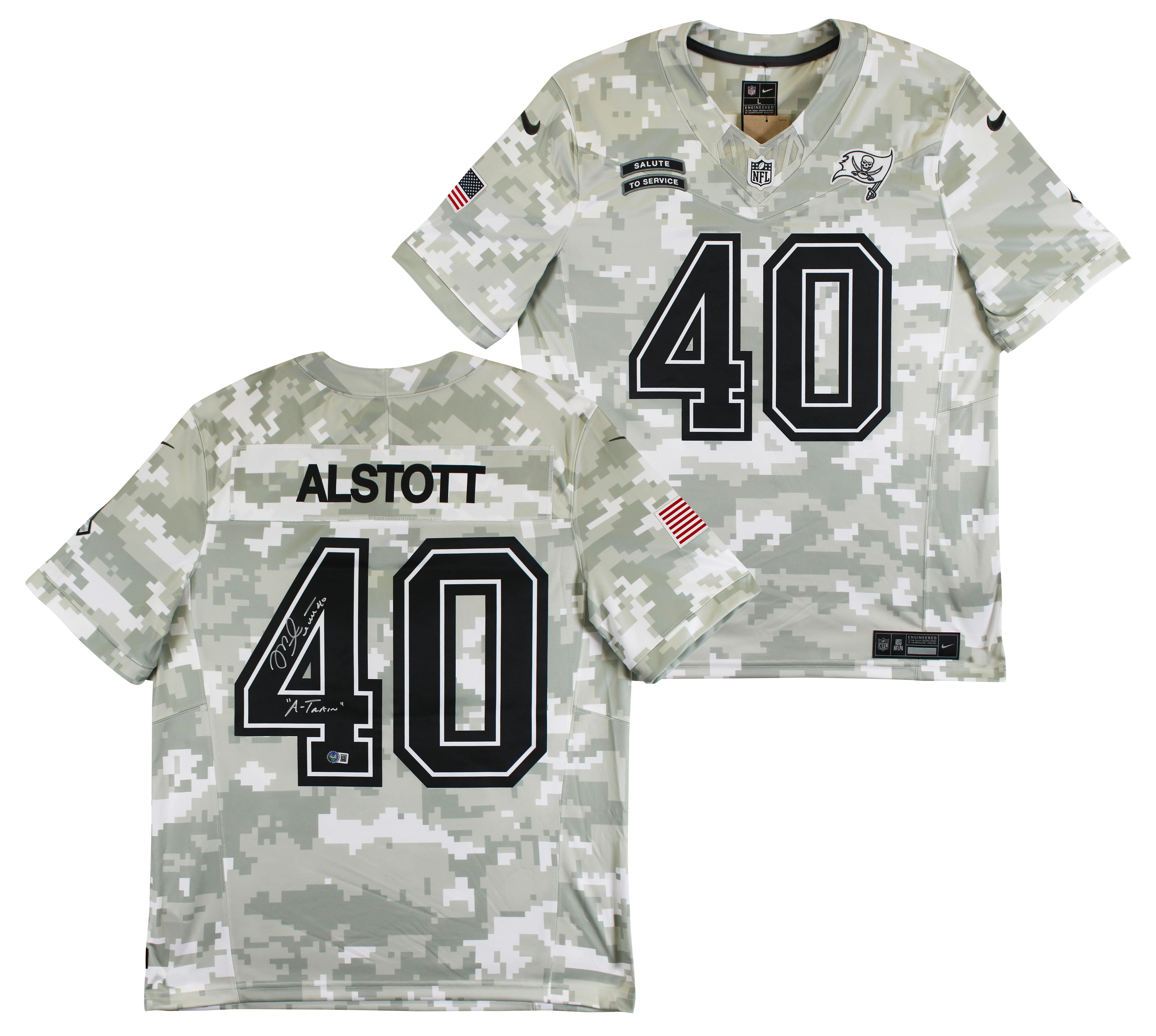 Buccaneers Mike Alstott "A-Train" Signed 2024 STS Nike Limited Jersey BAS Wit - Image 2