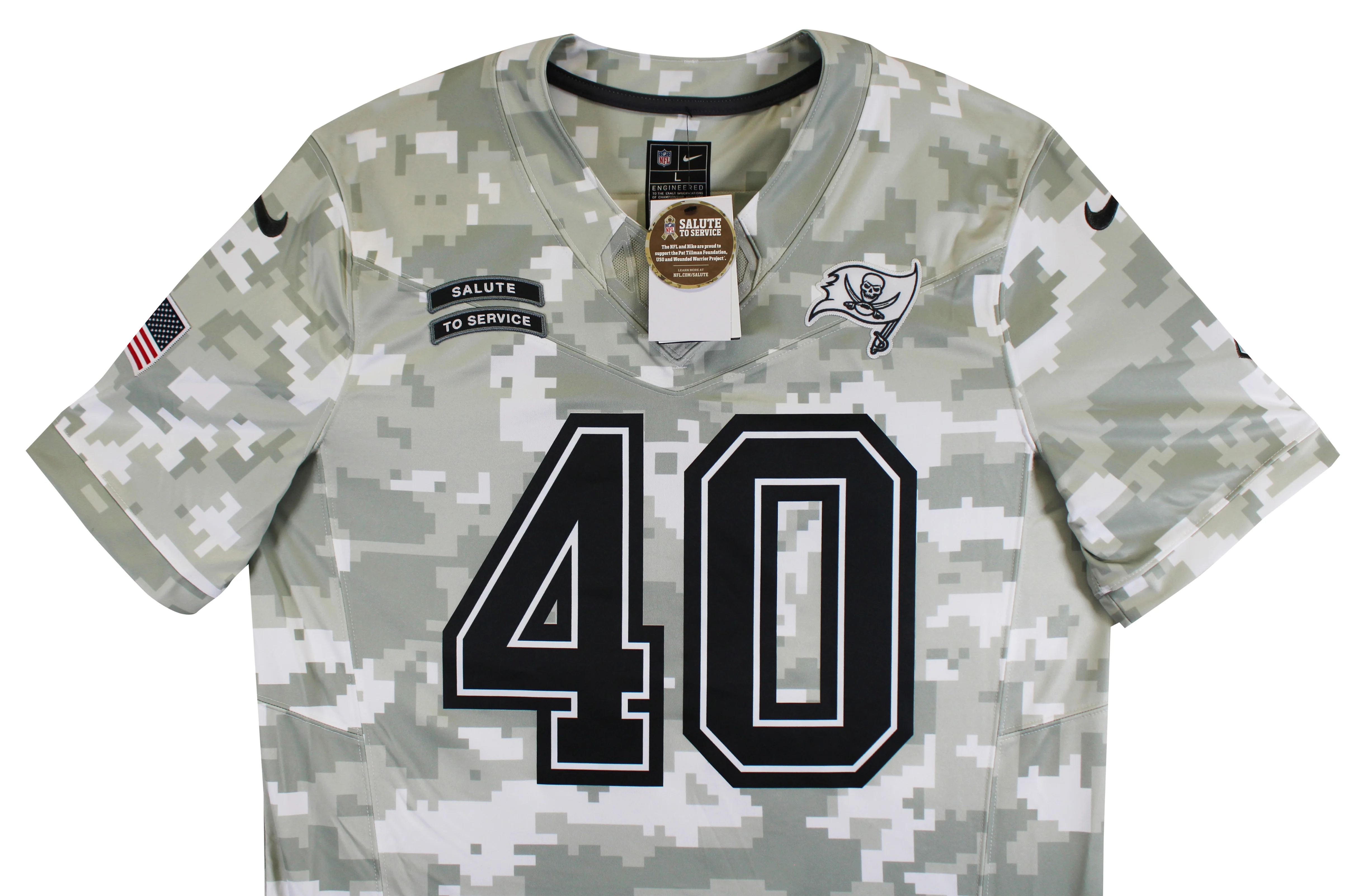 Buccaneers Mike Alstott "A-Train" Signed 2024 STS Nike Limited Jersey BAS Wit - Image 6