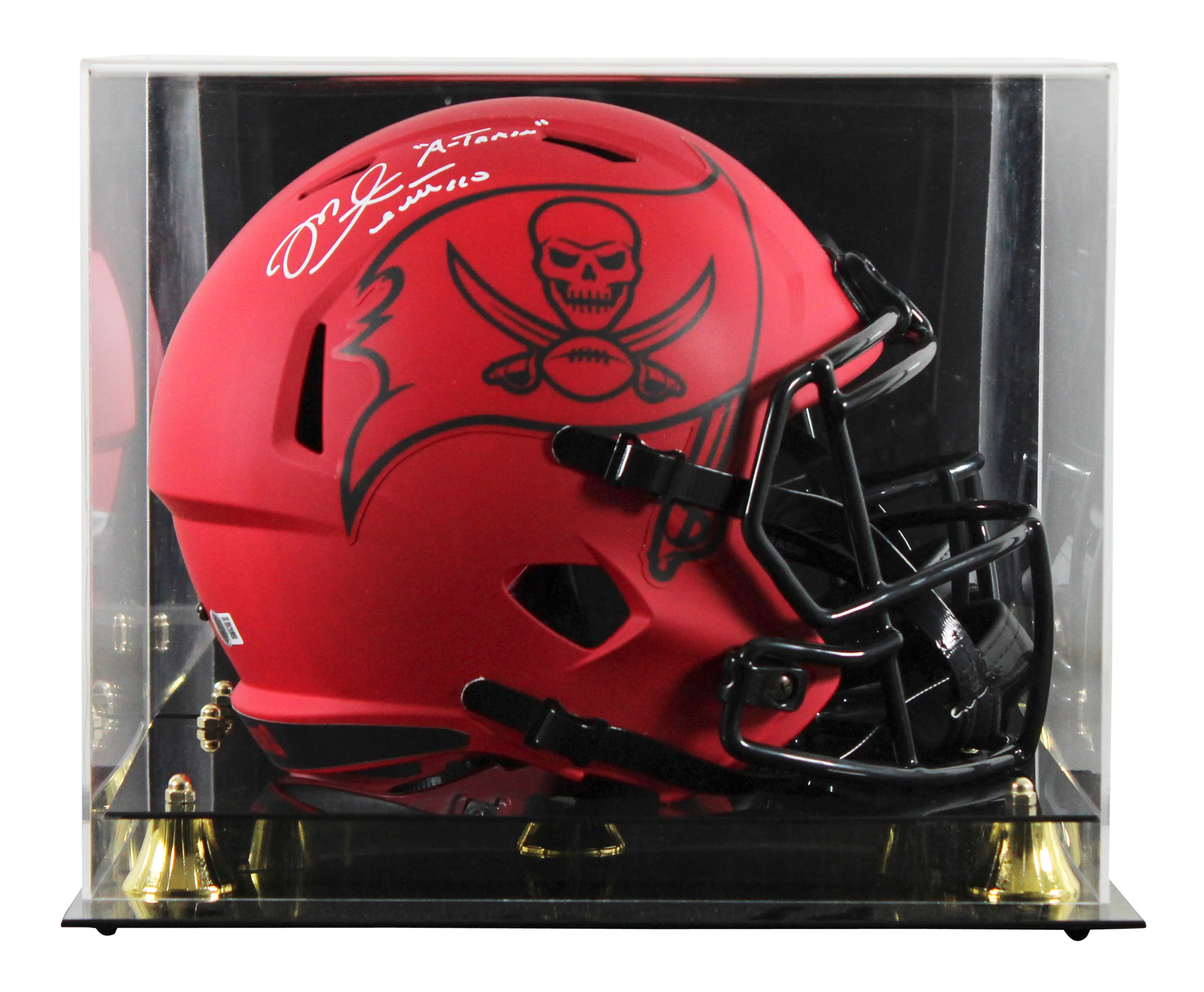 Buccaneers Mike Alstott "A-Train" Signed Rave F/S Speed Rep Helmet W/ Case BAS W - Image 2
