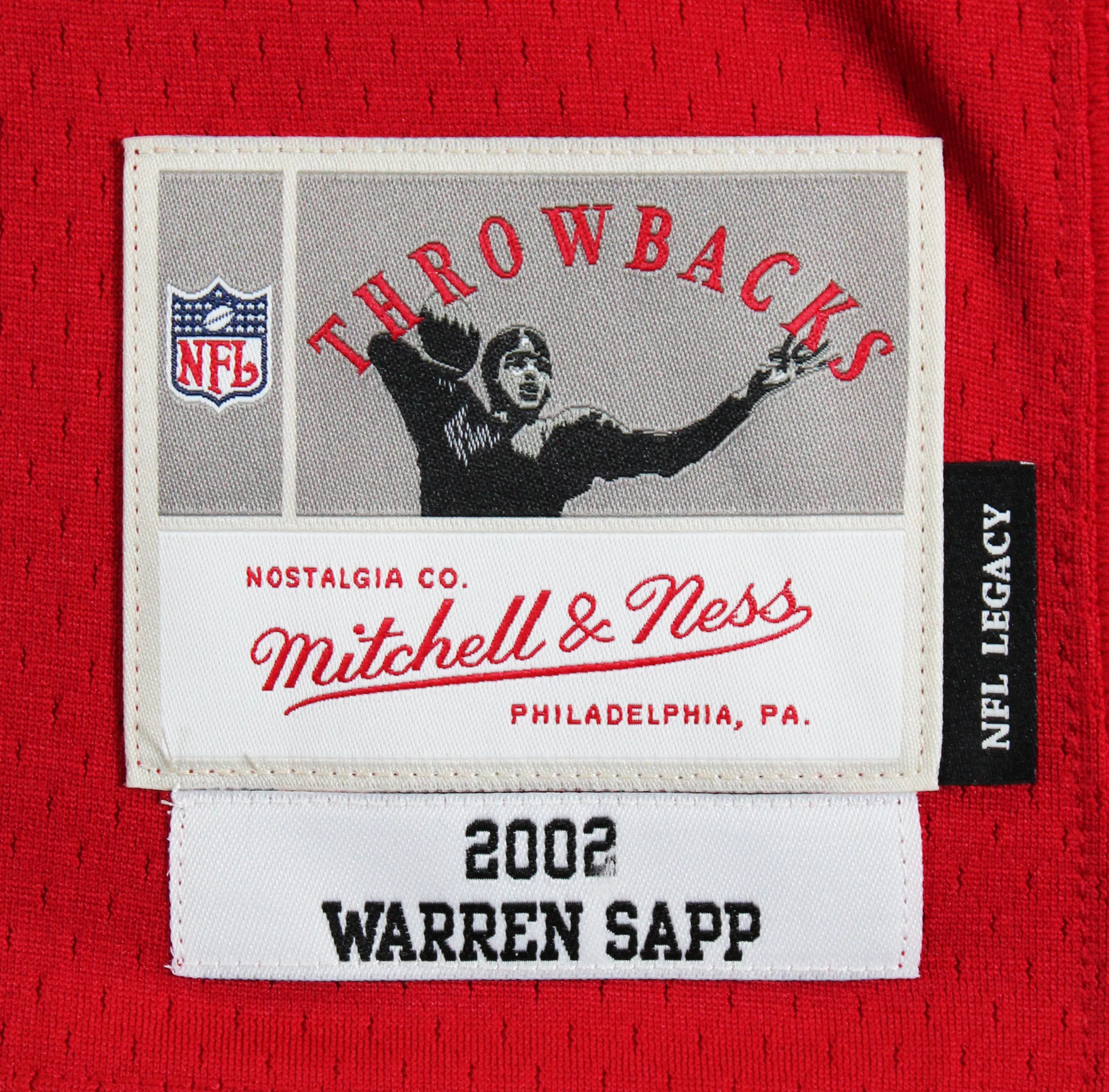 Buccaneers Warren Sapp "3x Insc" Signed Red Mitchell & Ness Jersey BAS Witnessed - Image 7